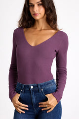 Easygoing Chic Olive Green Long Sleeve Bodysuit