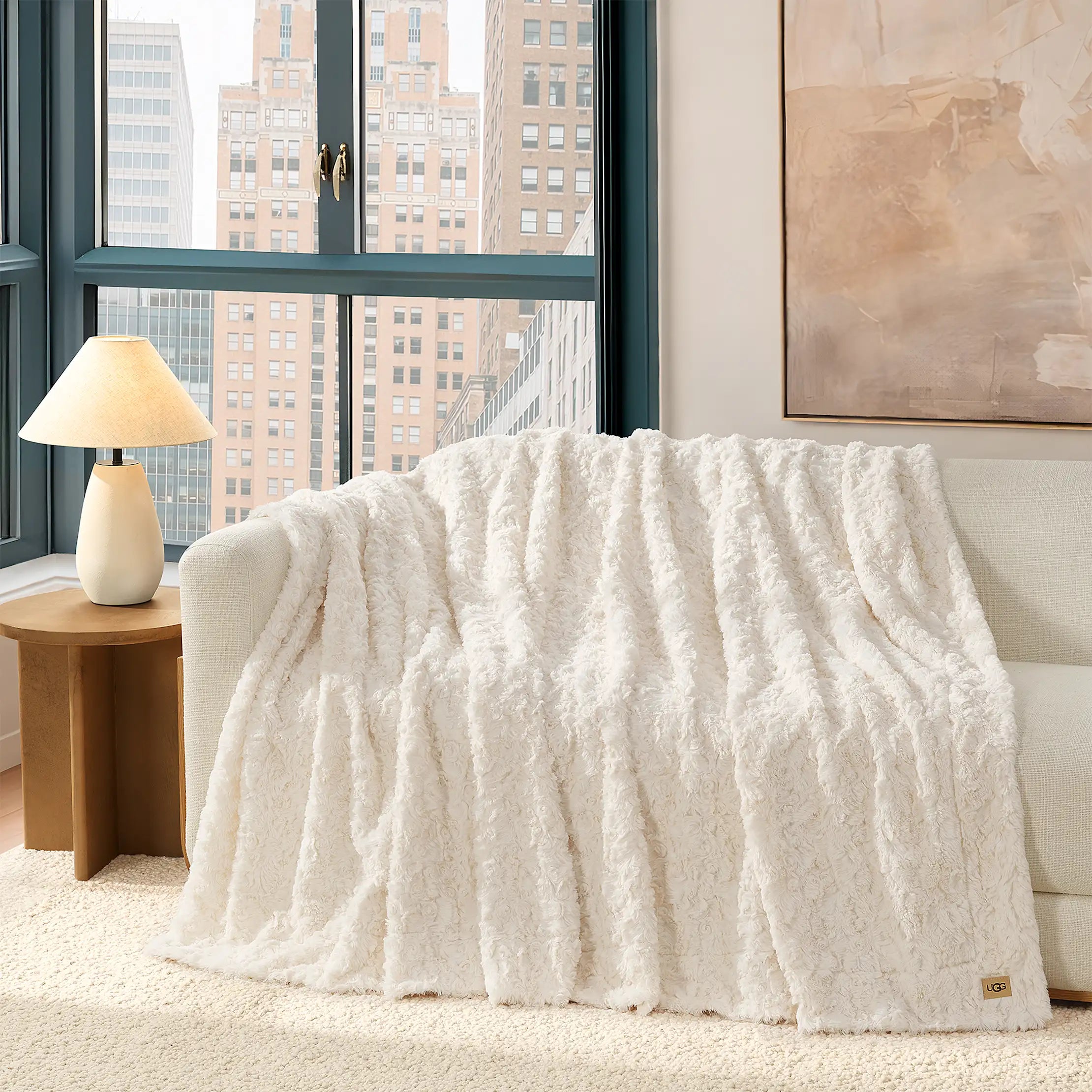 Home Adalee XL Throw 90"x92" - NATURAL