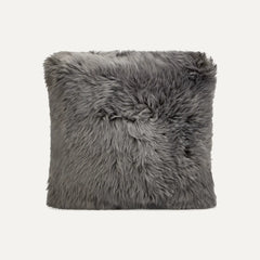 Home Sheepskin Pillow - GREY