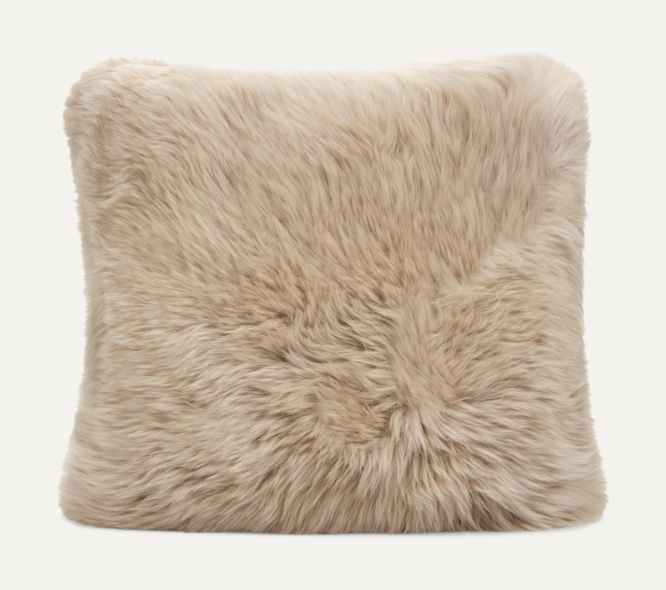 Home Sheepskin Pillow - SAND