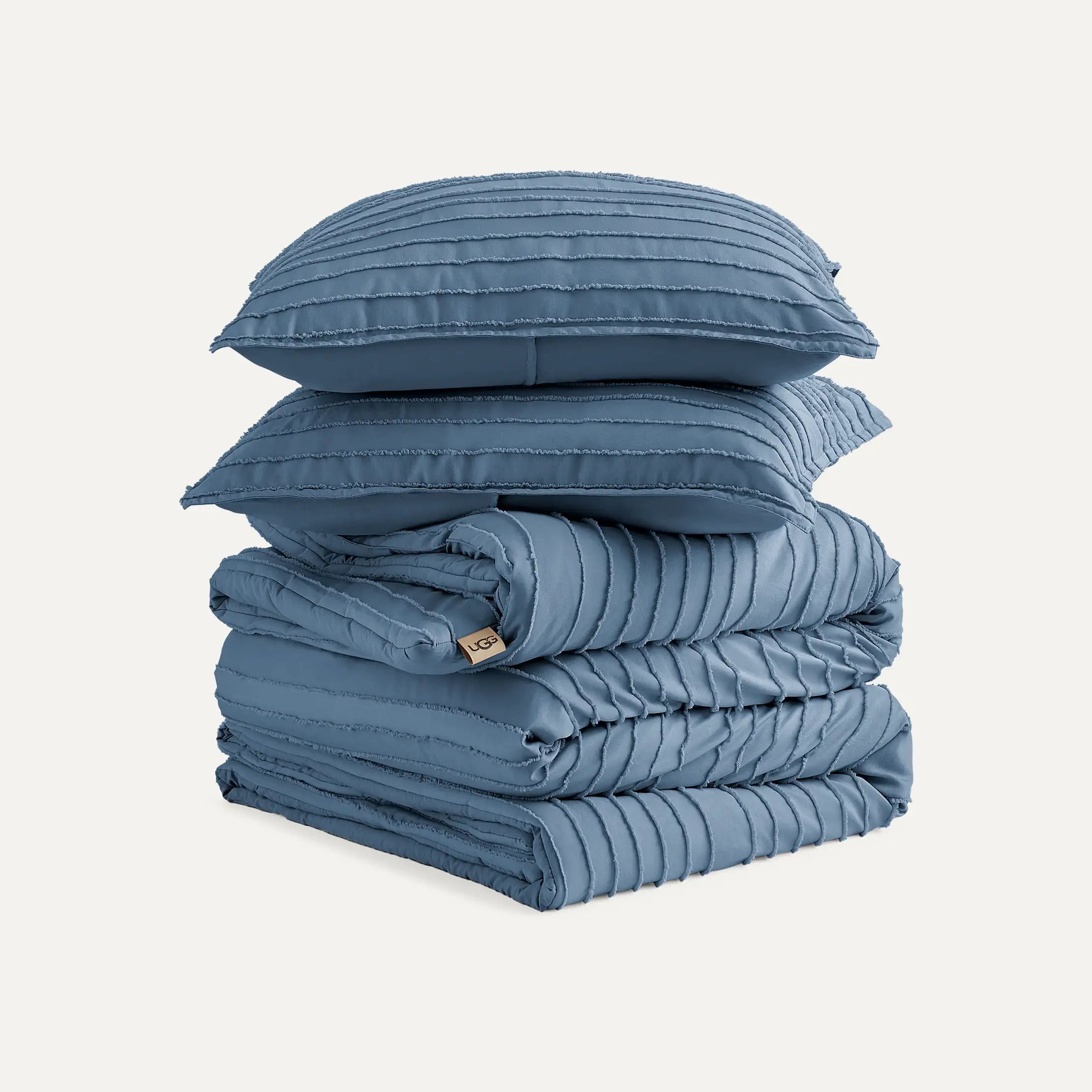 Home Devon Texture Comf Set F/Q - TAHOE BLUE