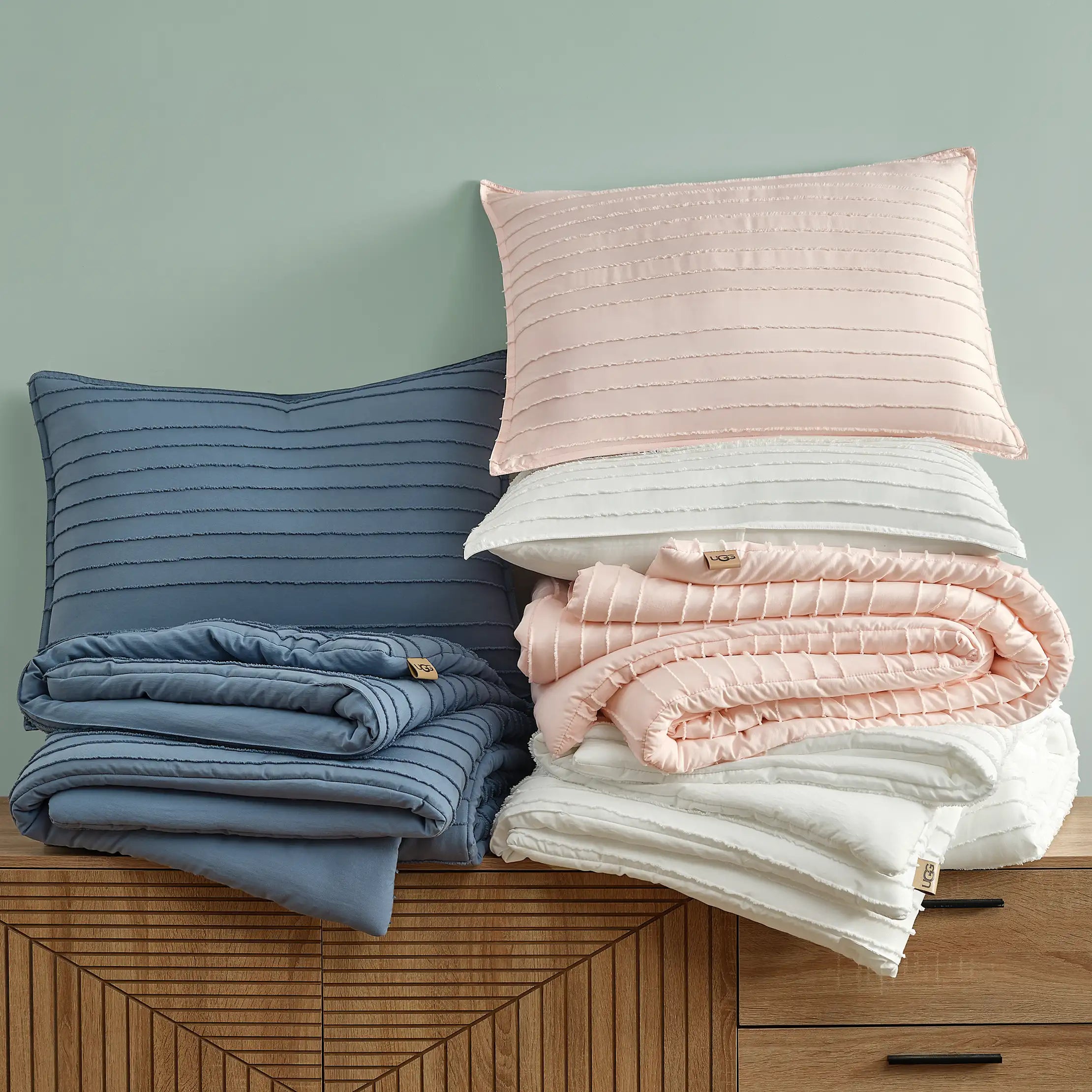 Home Devon Texture Comf Set F/Q - TAHOE BLUE