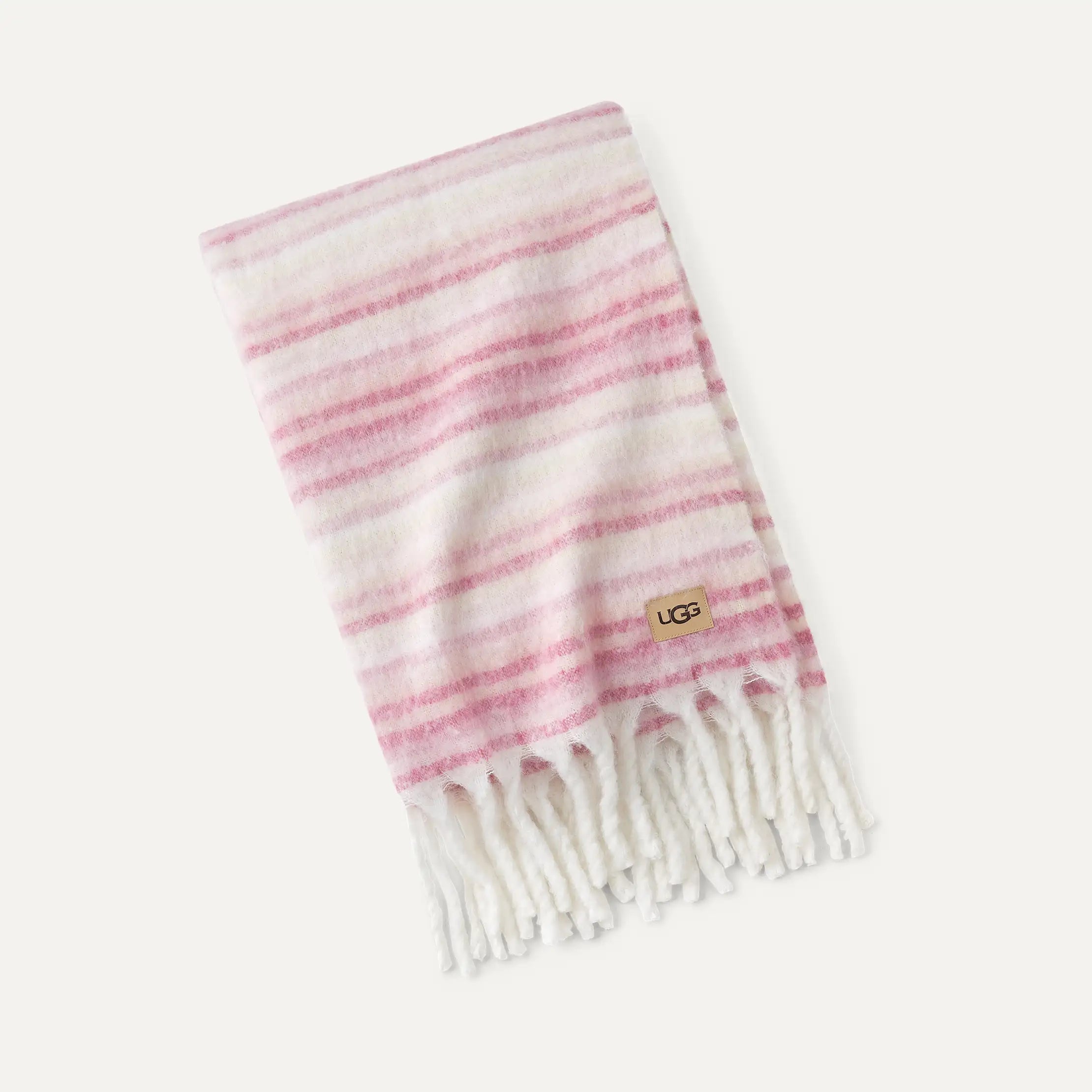 Home Joana Throw 50"x70" - CRÈME / DUSTY ORCHID