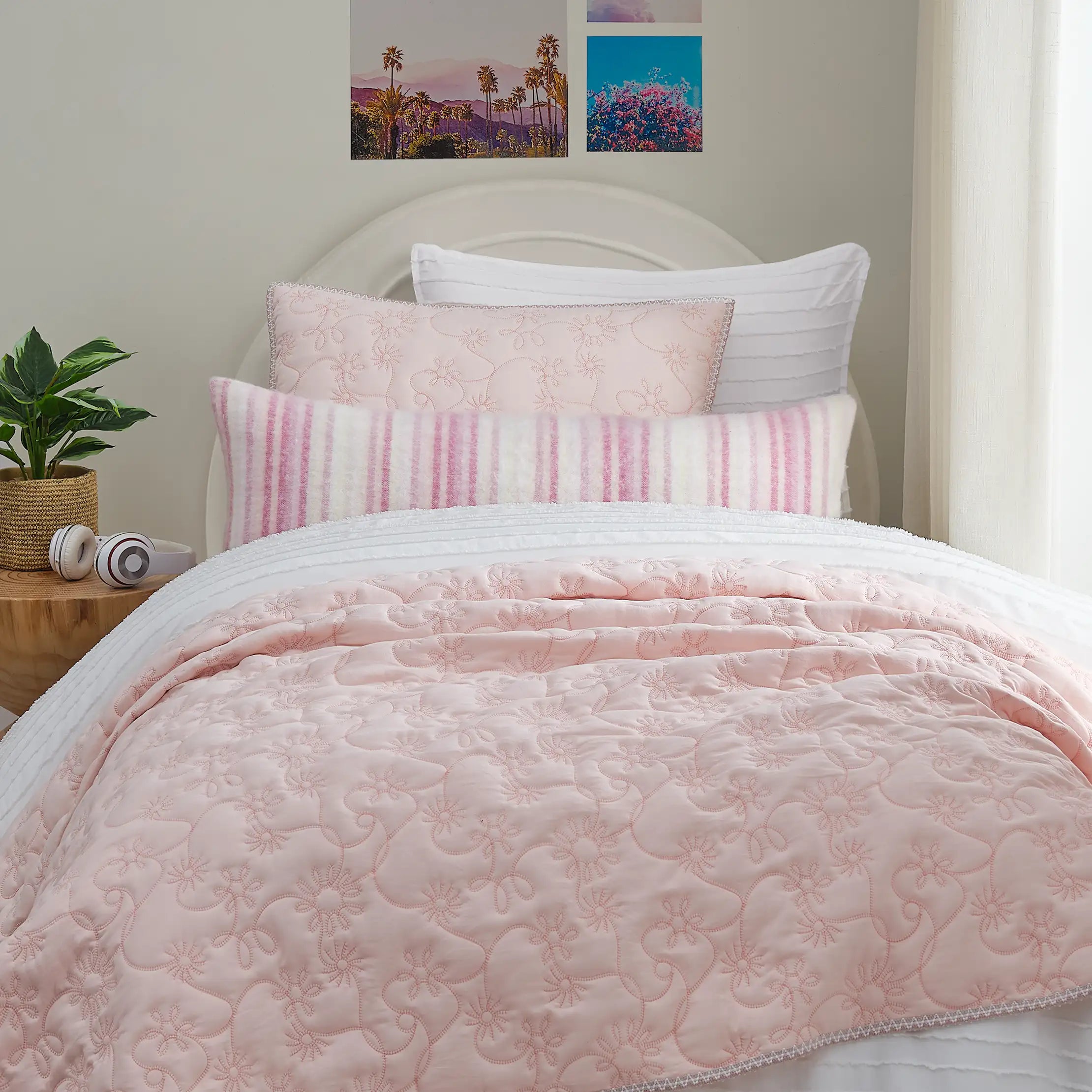 Home Botanic Quilt Set T/TXL - HIMALAYAN SALT / CAMEO ROSE