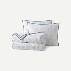 Home Botanic Quilt Set Queen - SNOW / LILAC HINT