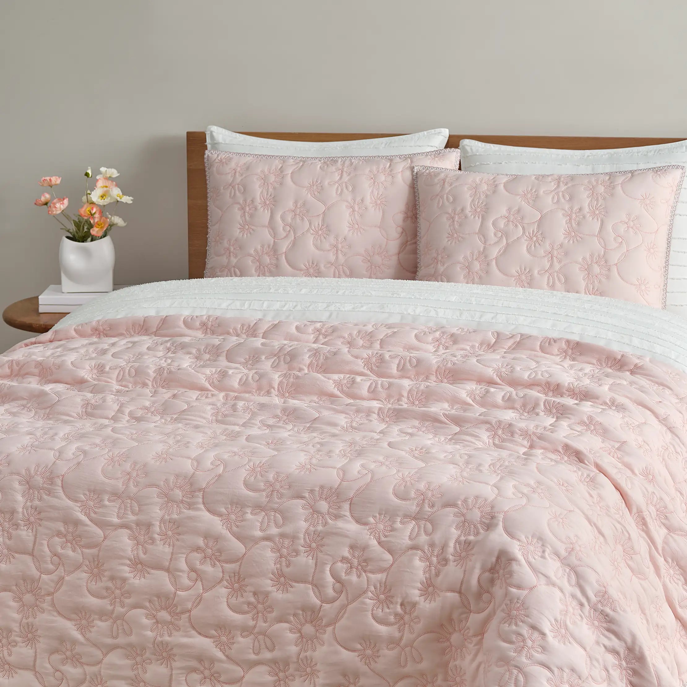 Home Botanic Quilt Set King - HIMALAYAN SALT / CAMEO ROSE