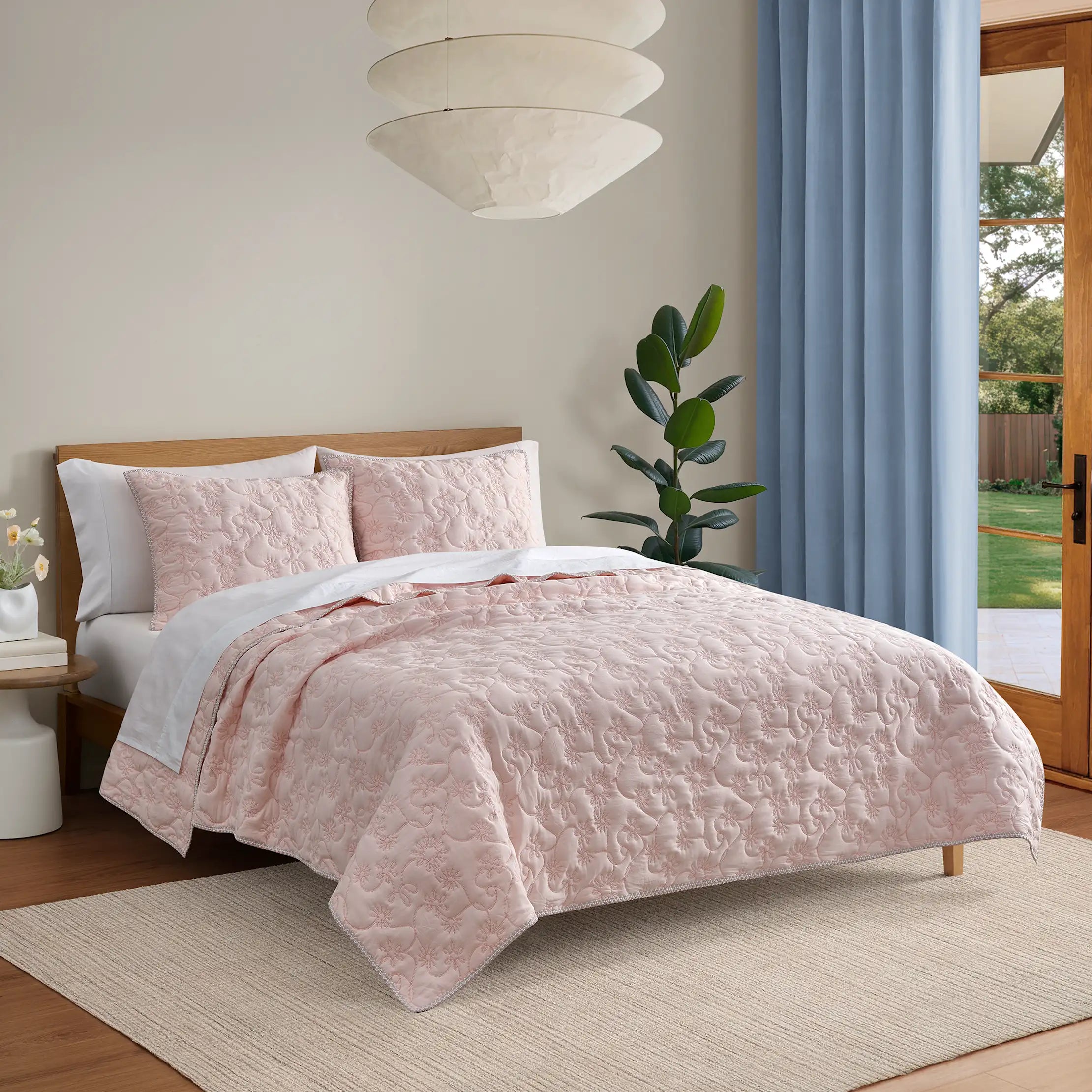 Home Botanic Quilt Set King - HIMALAYAN SALT / CAMEO ROSE