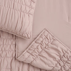 Home Devon Tide Quilt Set King - ROSEWOOD