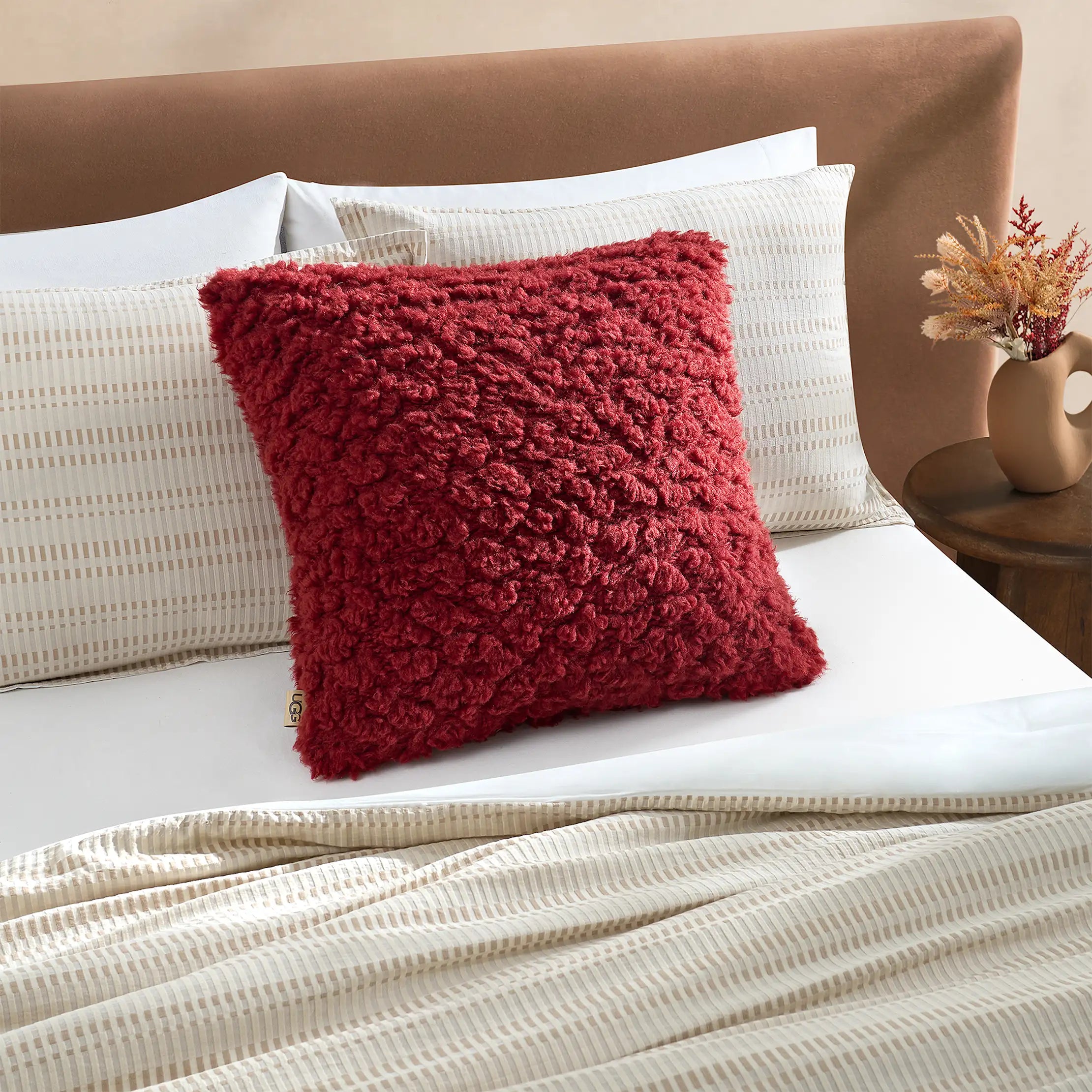 Home Shira Pillow 24"x24" - COFFEE BERRY