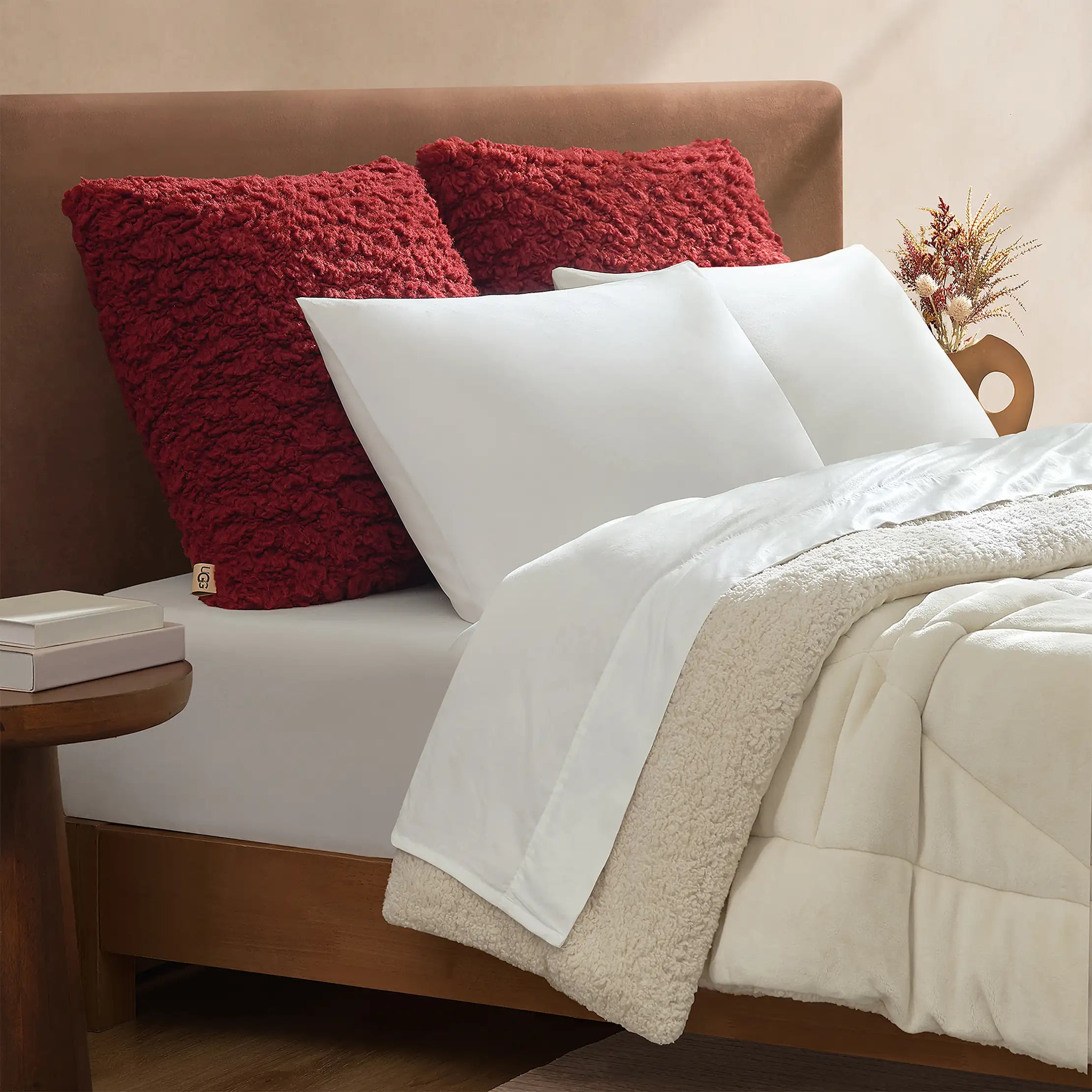 Home Shira Pillow 24"x24" - COFFEE BERRY