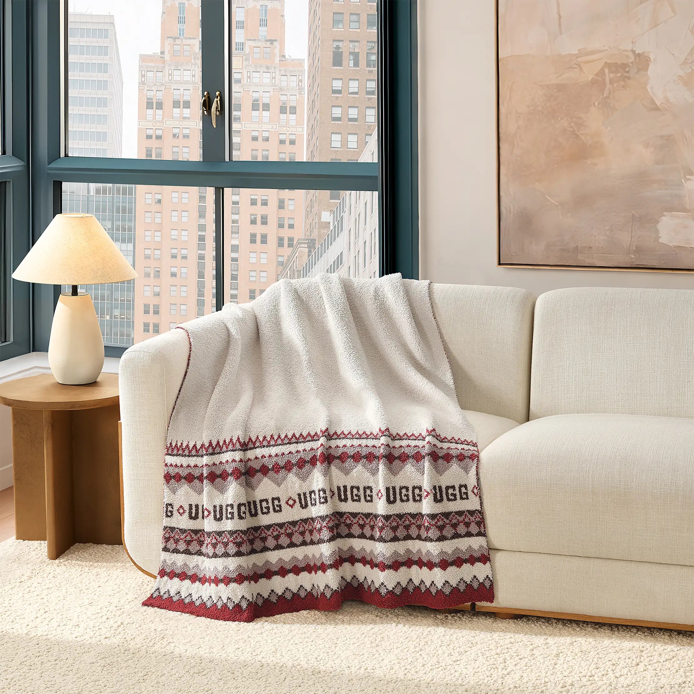 Home Polaris UGGisle Throw 50"x70" - CREAM