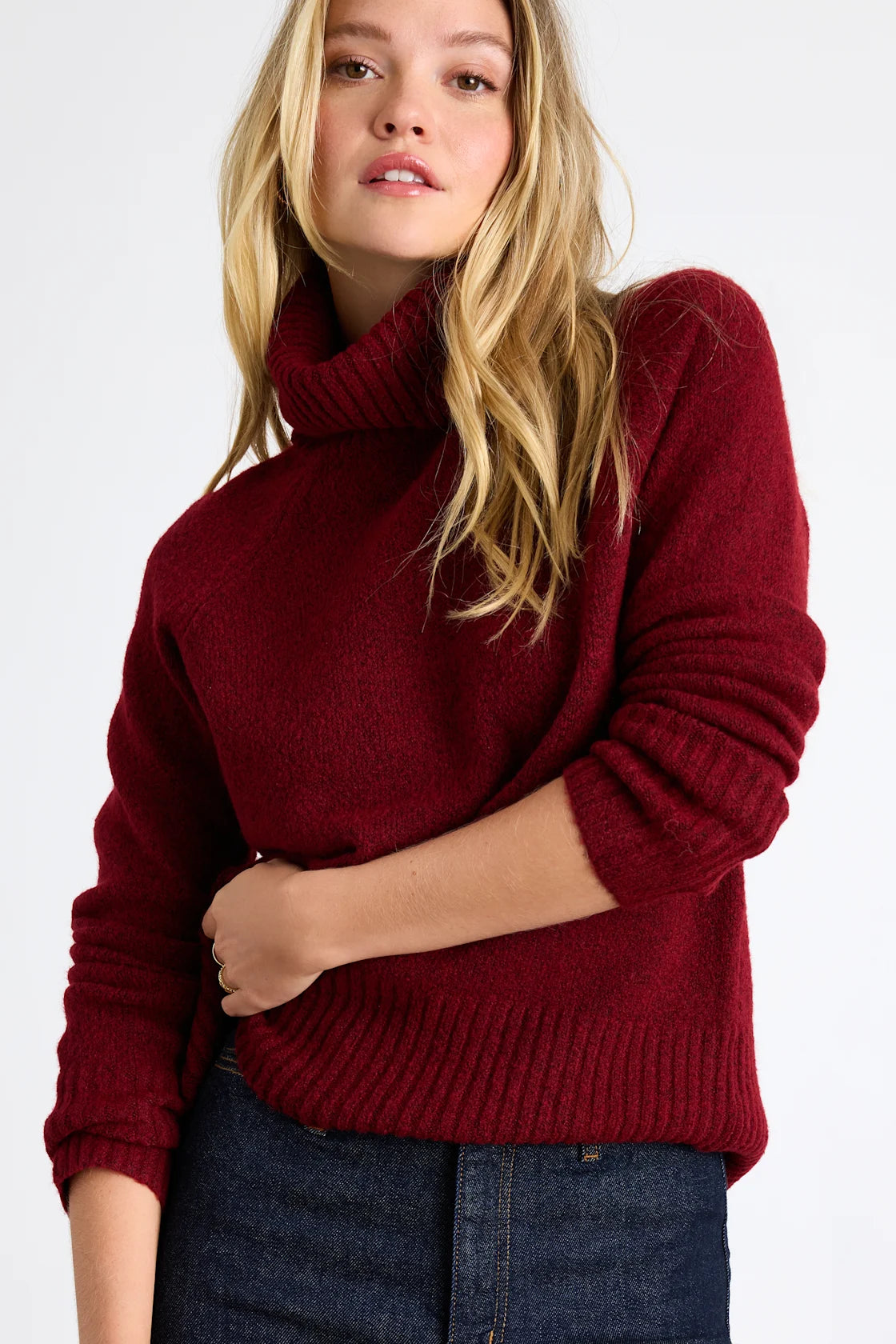 Found the Warmth Beige Turtleneck Pullover Sweater