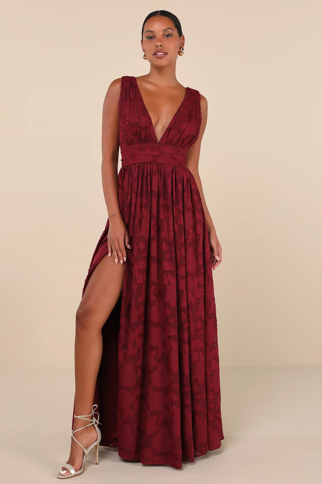 Sweet Sophistication Sage Green Burnout Floral Maxi Dress