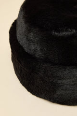 Omoka Brown Leopard Faux Fur Cloche Hat