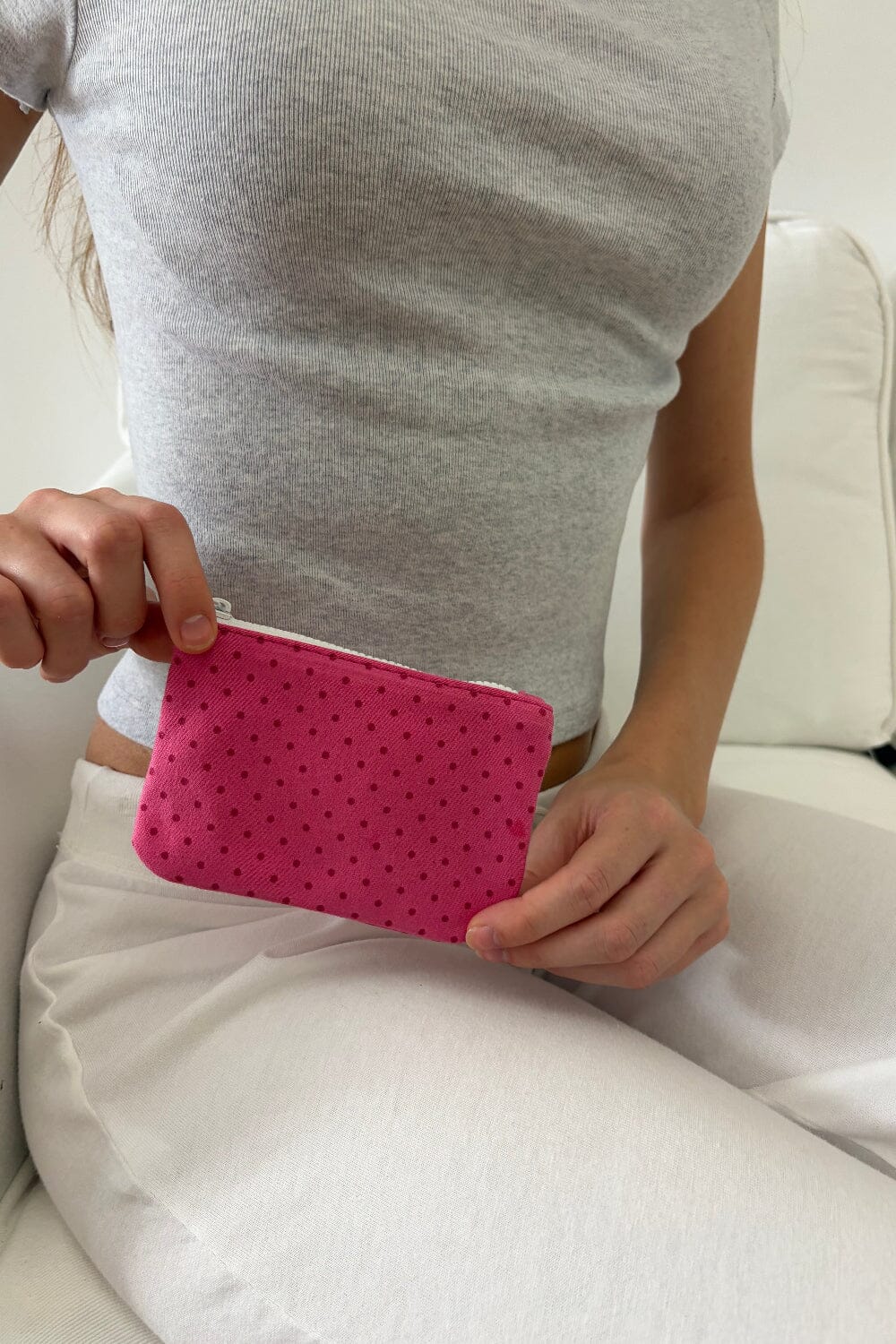 Pink with Red Polka Dots