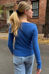 Zelly Long Sleeve Ribbed Top