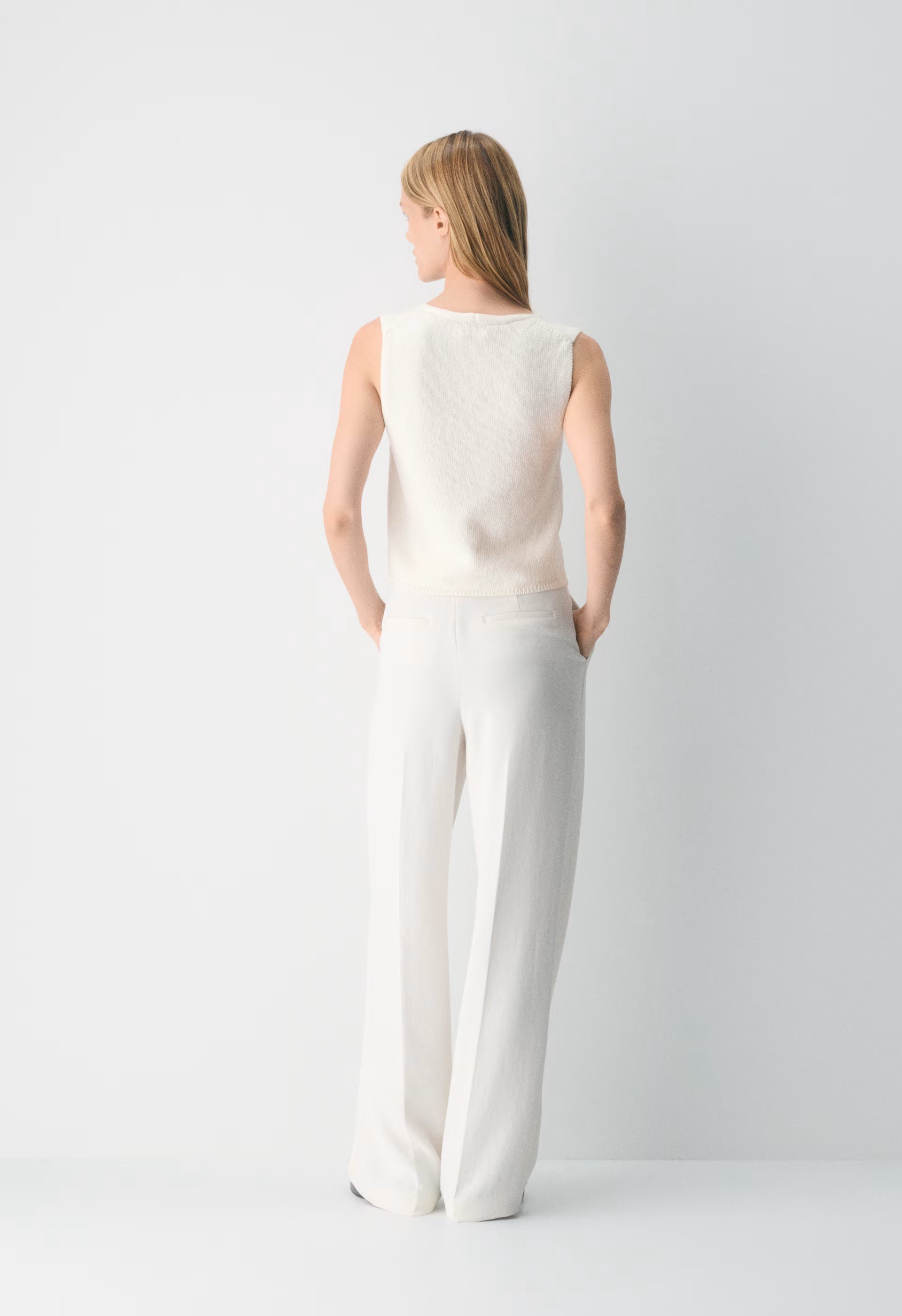Basque Sweater Vest - LIGHT BIRCH
