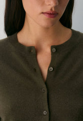 Bare Cashmere Noteworthy Cardigan - DARK OLIVE