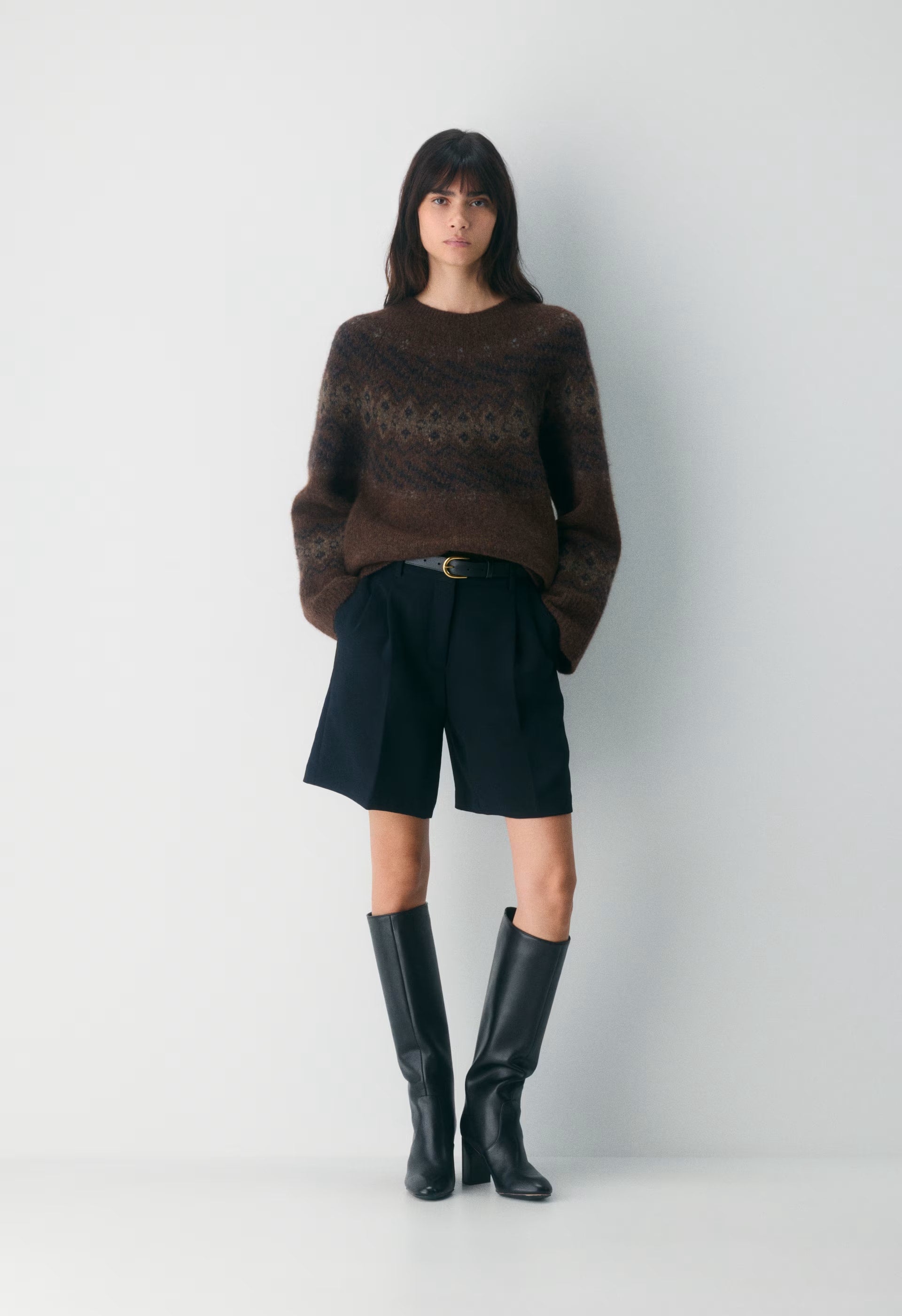 Harlow Sweater - DARK BROWN /MULTI