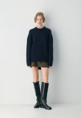 Heritage Knit Merino Wool Crew Sweater - ADMIRAL