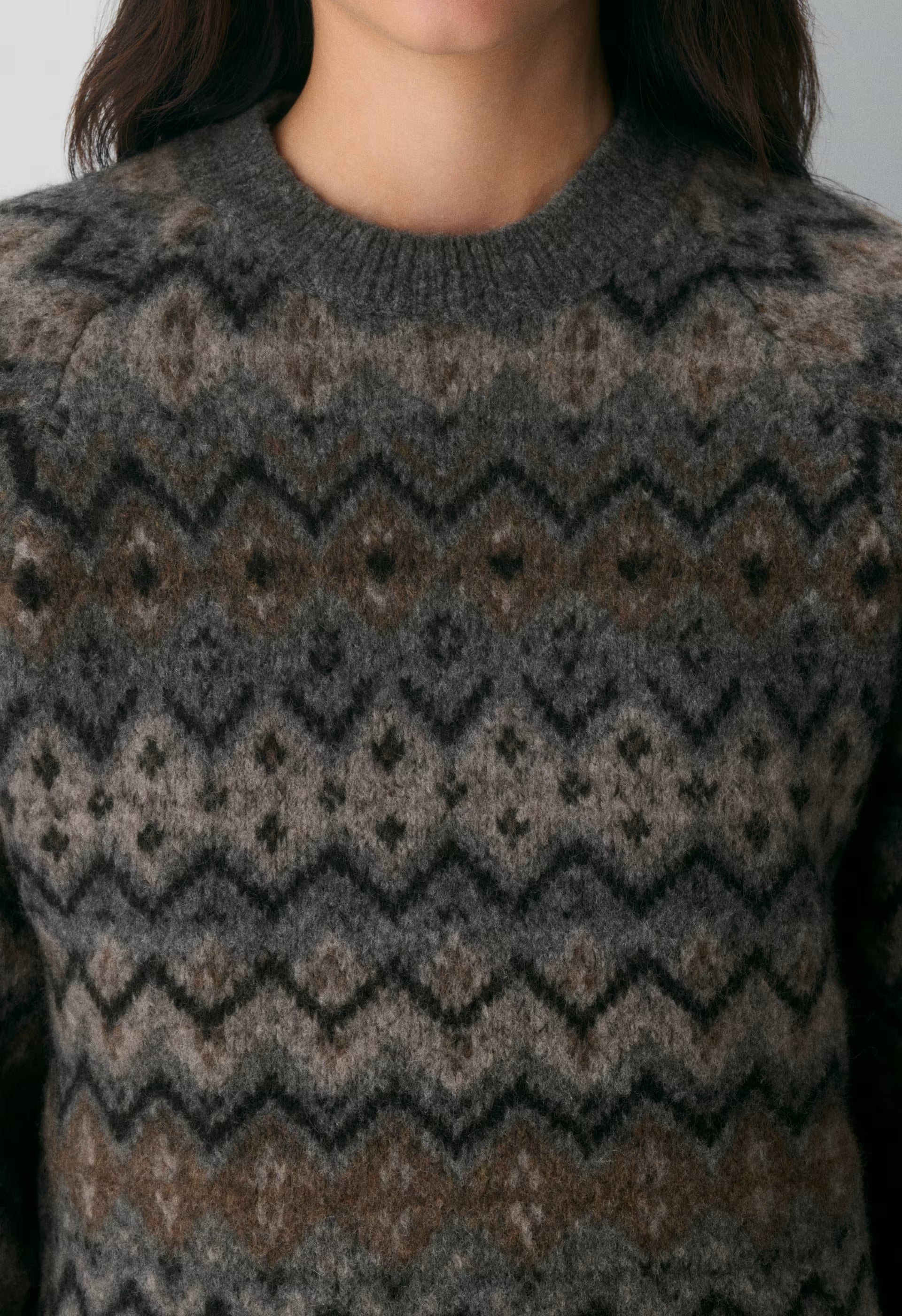 Harlow Sweater - DARK H GREY/ MULTI