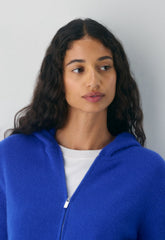 Essential Cashmere Idyllic Zip Hoodie - ABLAZE BLUE