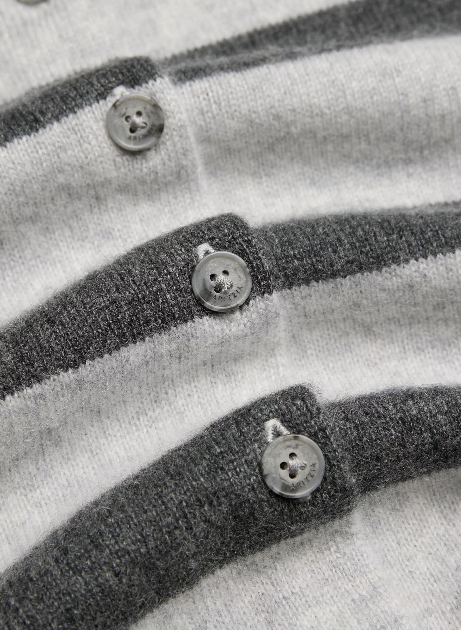 Bare Cashmere Noteworthy Cardigan - H CHROME/H CHARCOAL