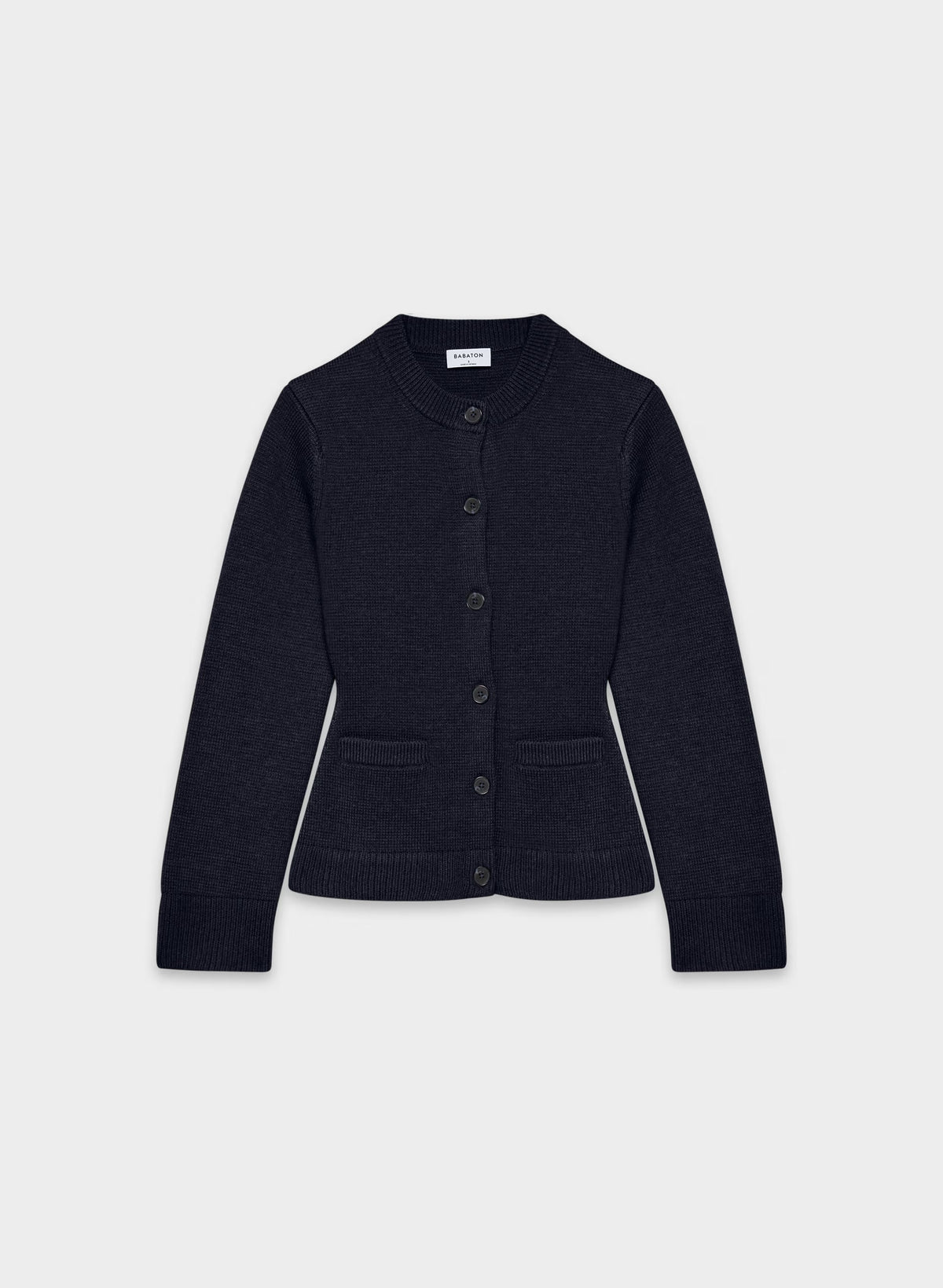 Meraki Merino Wool Cardigan - ROYAL NAVY