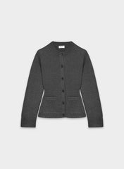 Meraki Merino Wool Cardigan - H PEPPERCORN GREY