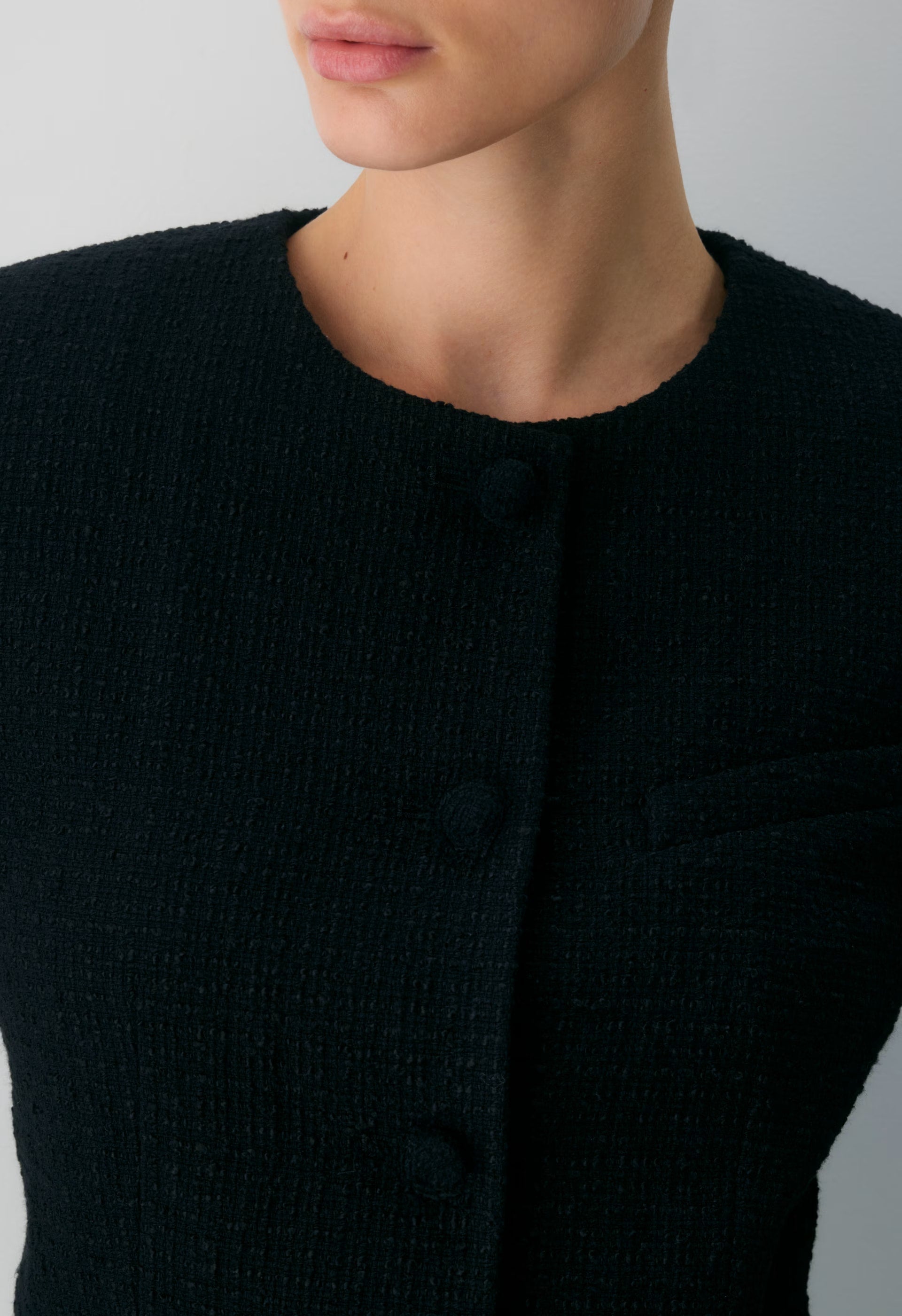 Acquire Jacket - Tweed - BLACK