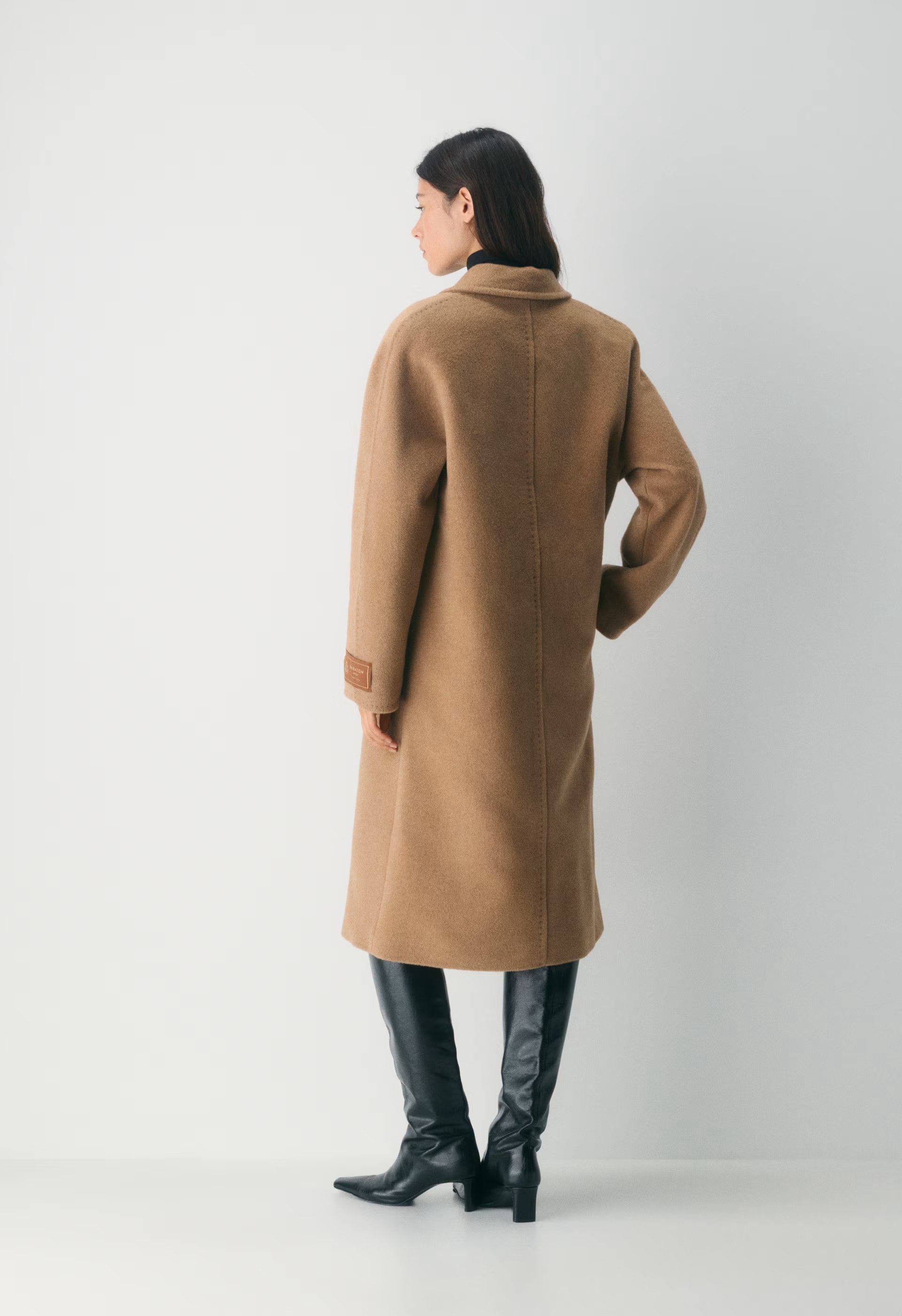 The Slouch™ Coat New - (Re)Camel Wool - BLACK