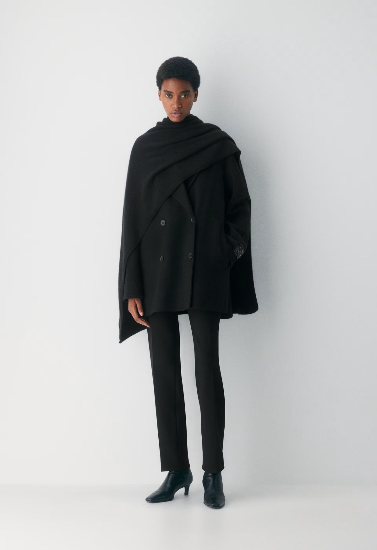 The Mezzanine Double-Faced Coat - Luxe (Re)Wool - BLACK