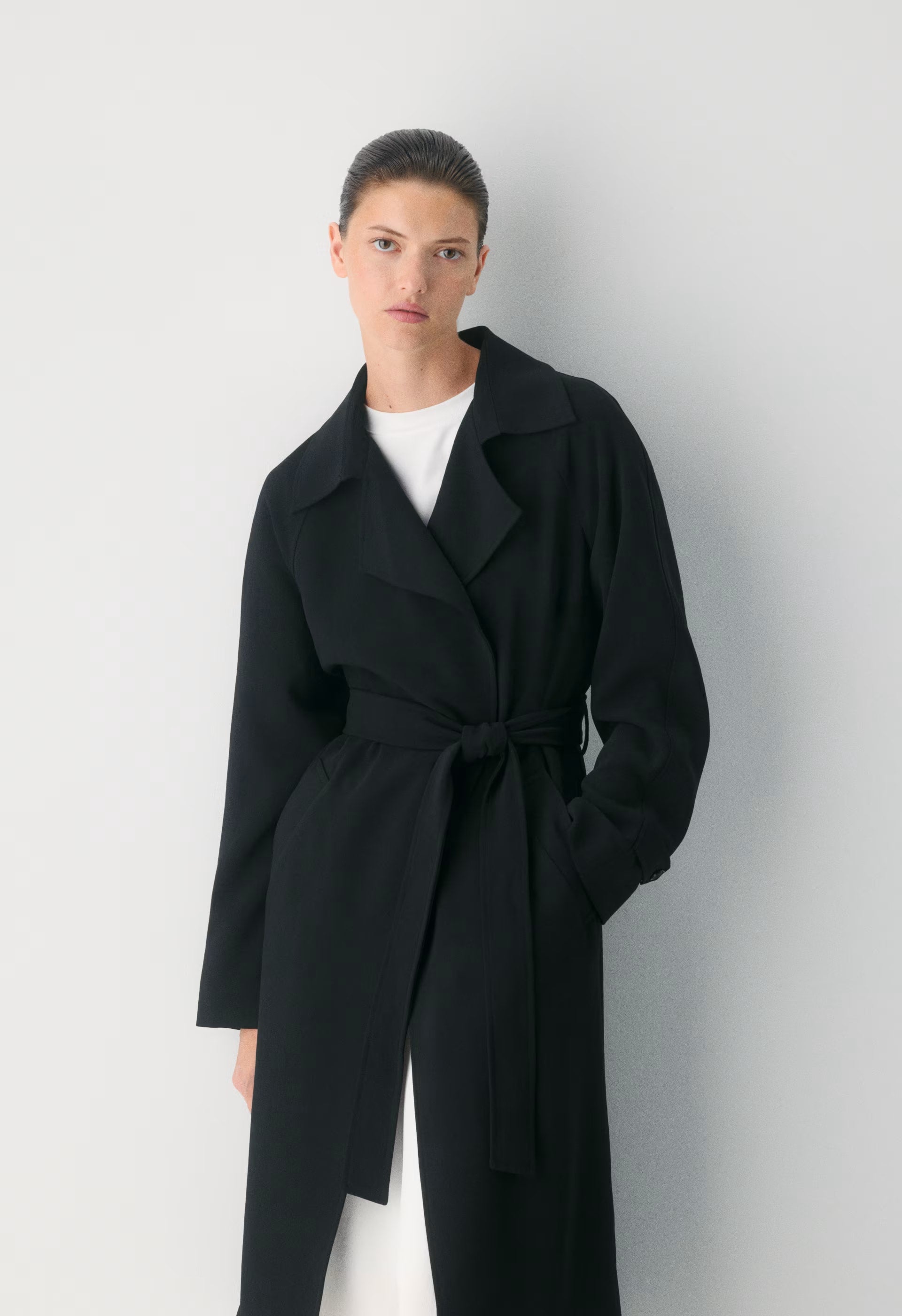 The Splendor Trench Coat - Crepette™ - BLACK