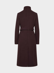 The Connor Long Coat - Soft Wool Cashmere - DARK BURGUNDY