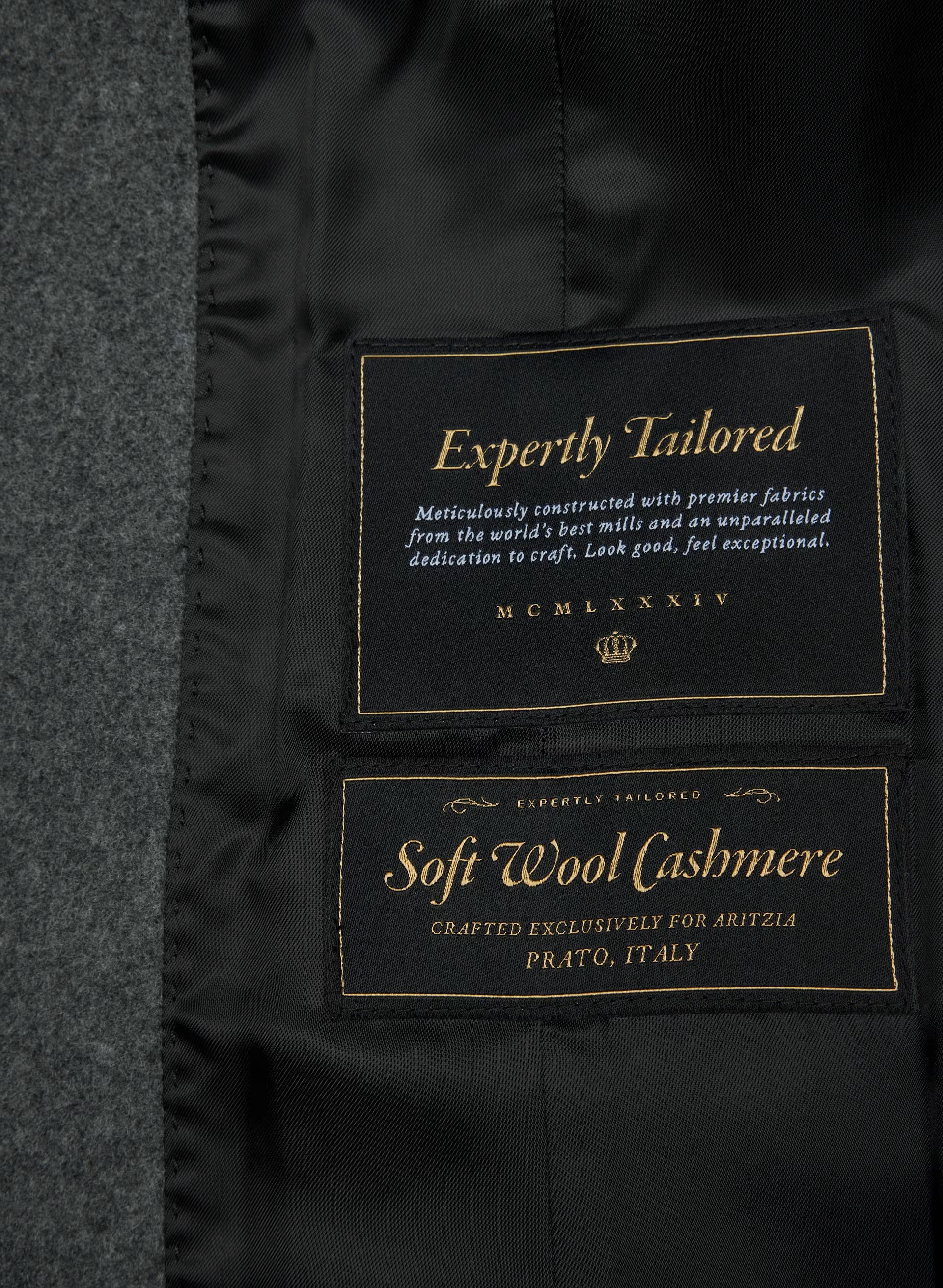 The Connor Long Coat - Soft Wool Cashmere - HEATHER CHARCOAL