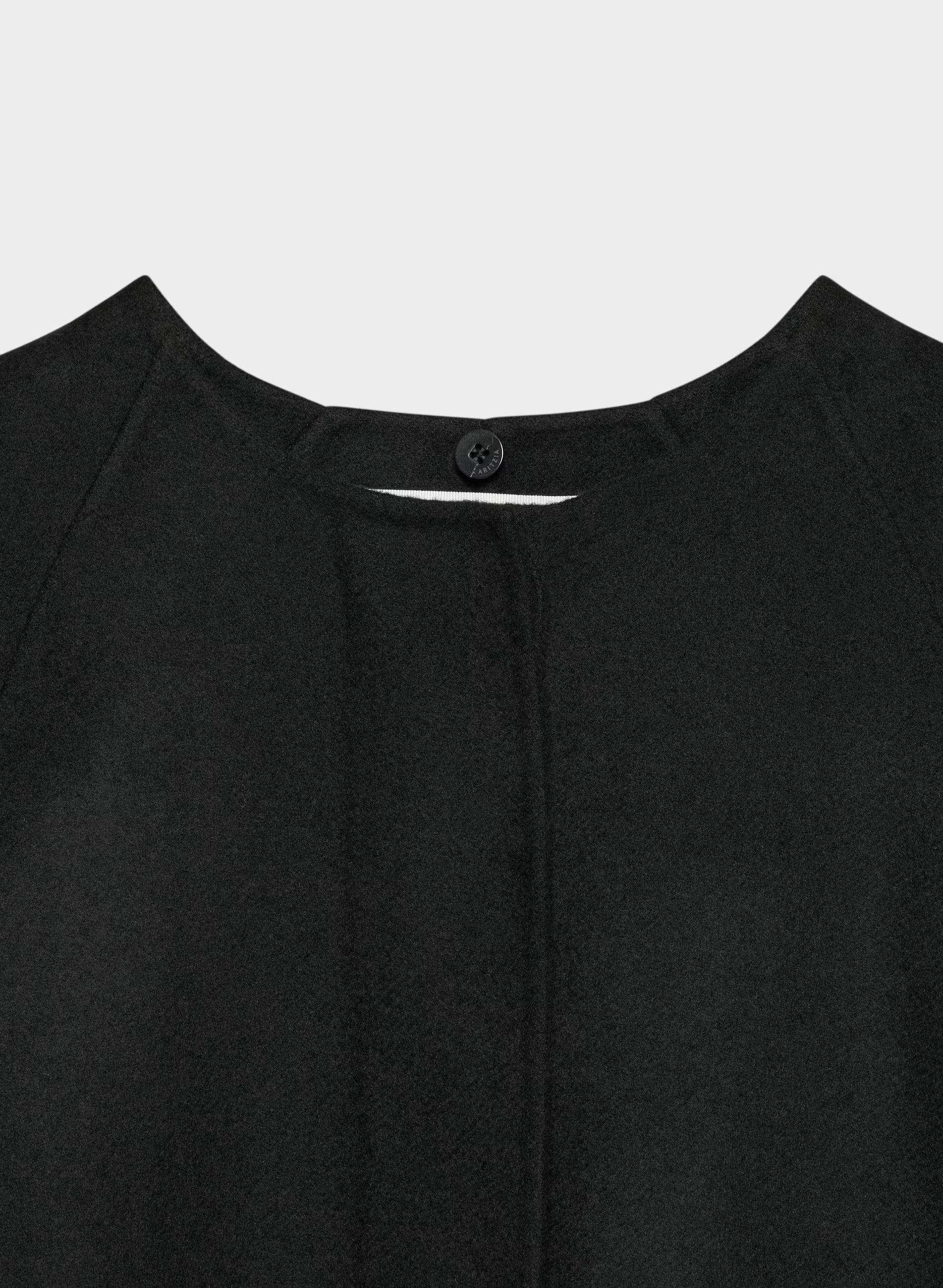 The Embrace Double-Faced Coat - Luxe (Re)Wool - BLACK
