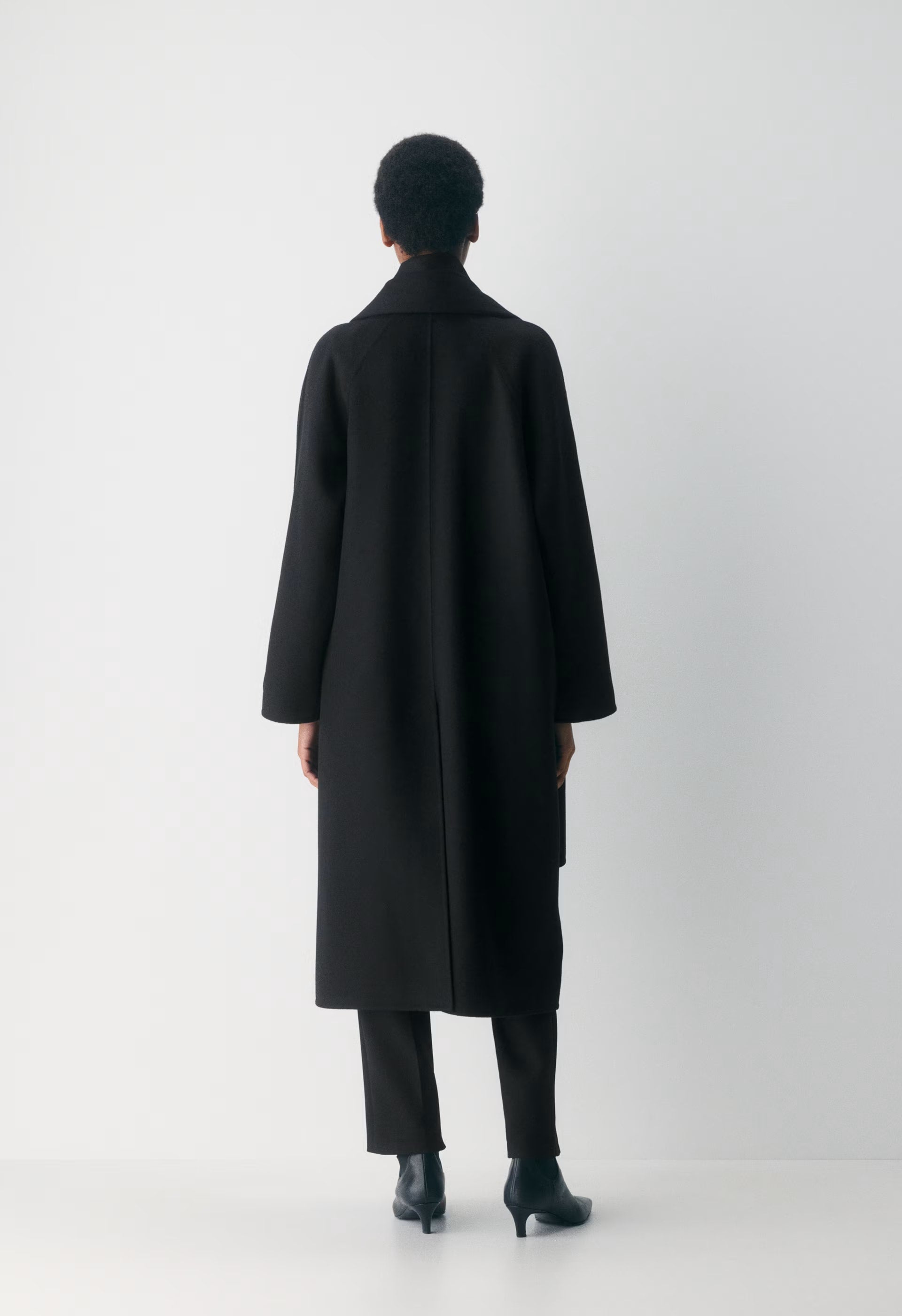 The Embrace Double-Faced Coat - Luxe (Re)Wool - BLACK