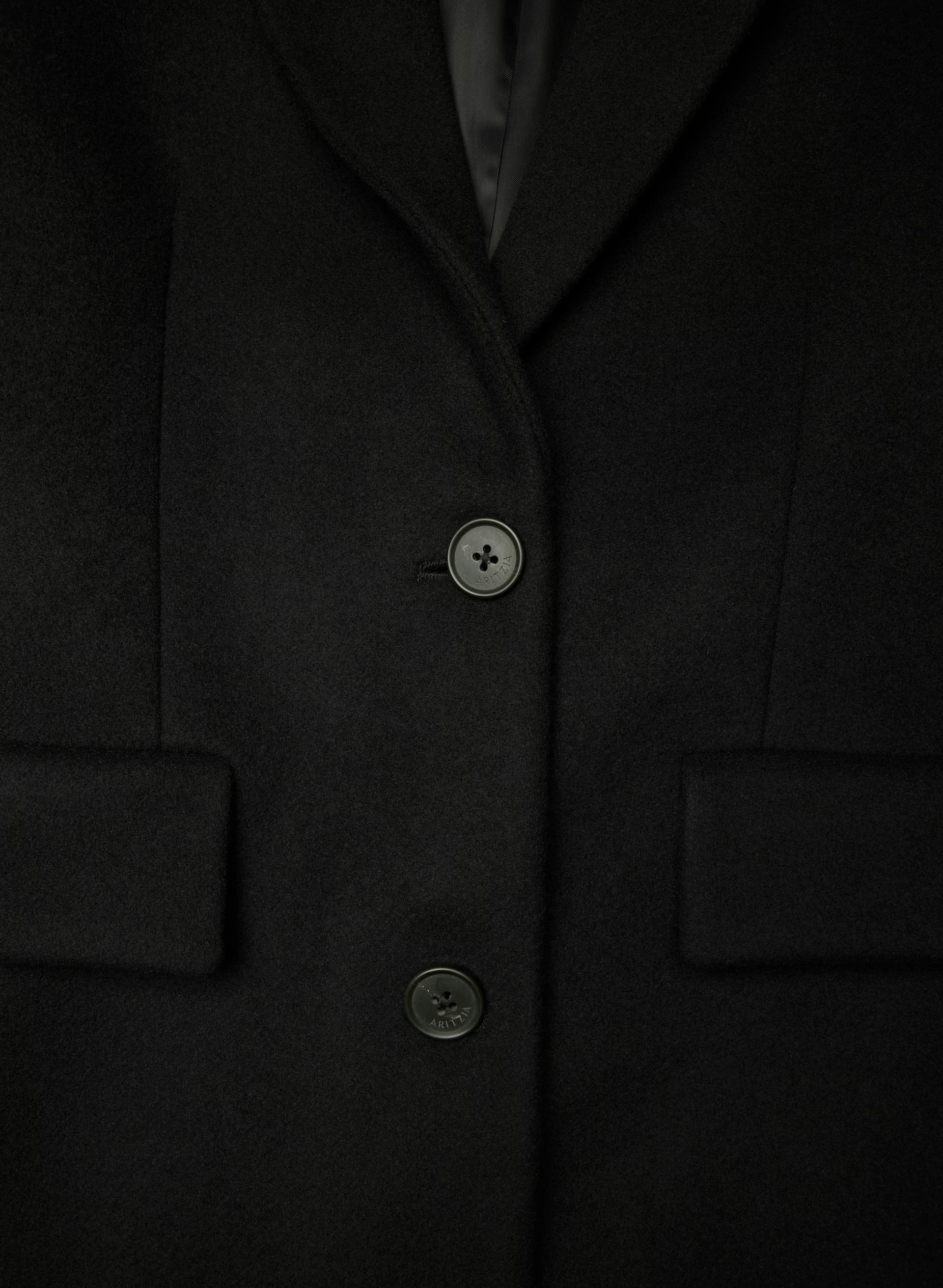 The Evening Coat - Luxe Wool Cashmere - BLACK