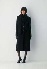 The Evening Coat - Luxe Wool Cashmere - BLACK
