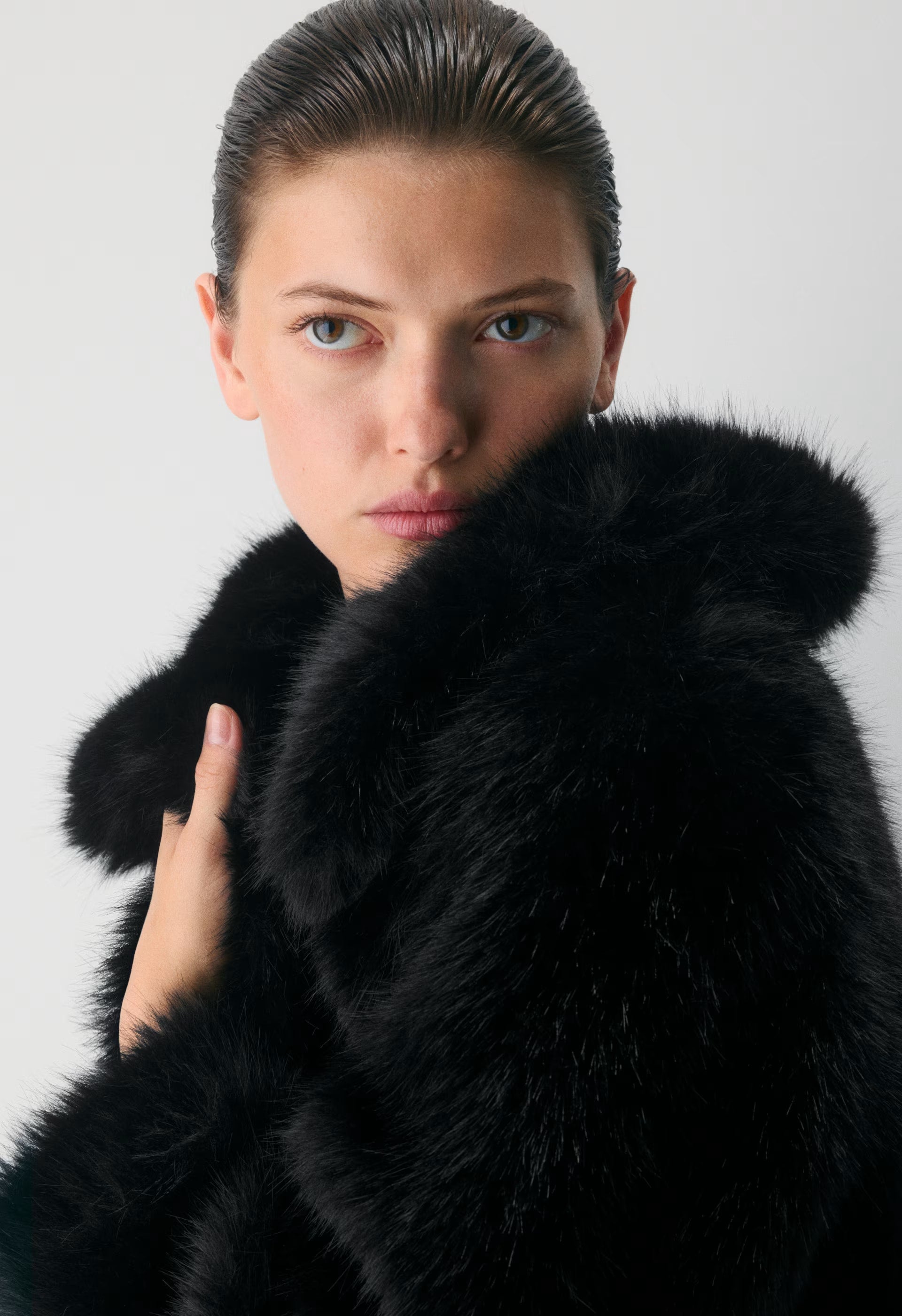 St. Moritz Coat - Arctic Faux Fur - BLACK