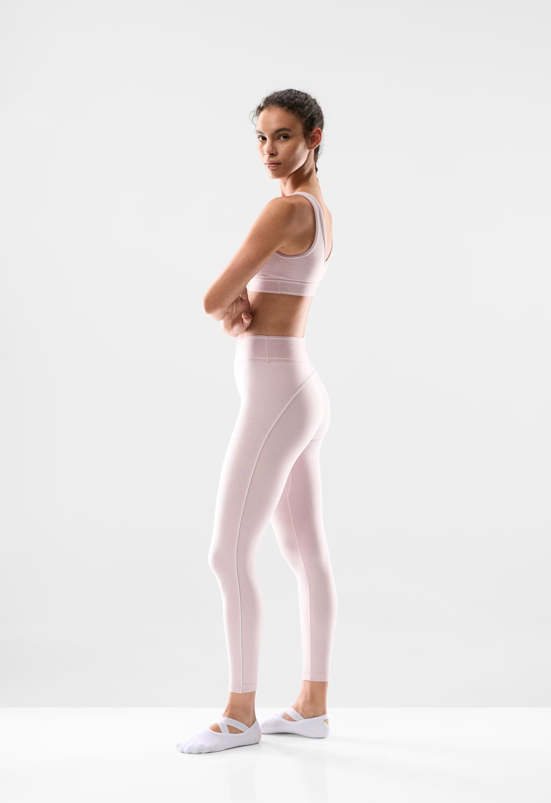 LIFE Tiebreak Hi-Rise 26" Legging - DUSTY PINK/WHITE