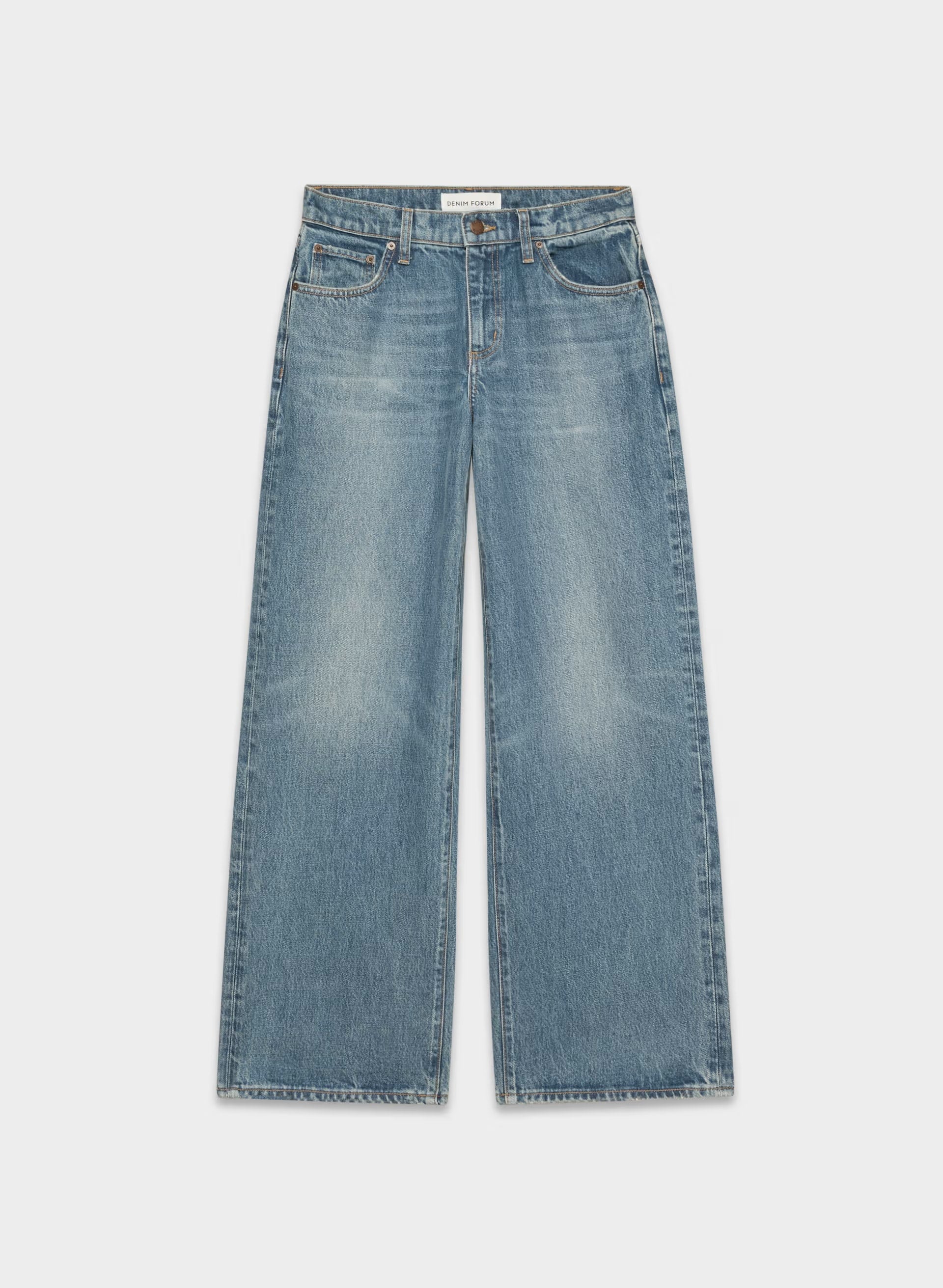 Denim Forum Christy Relaxed Super Lo-Rise Wide Jean - VINTAGE MEDIUM BLUE