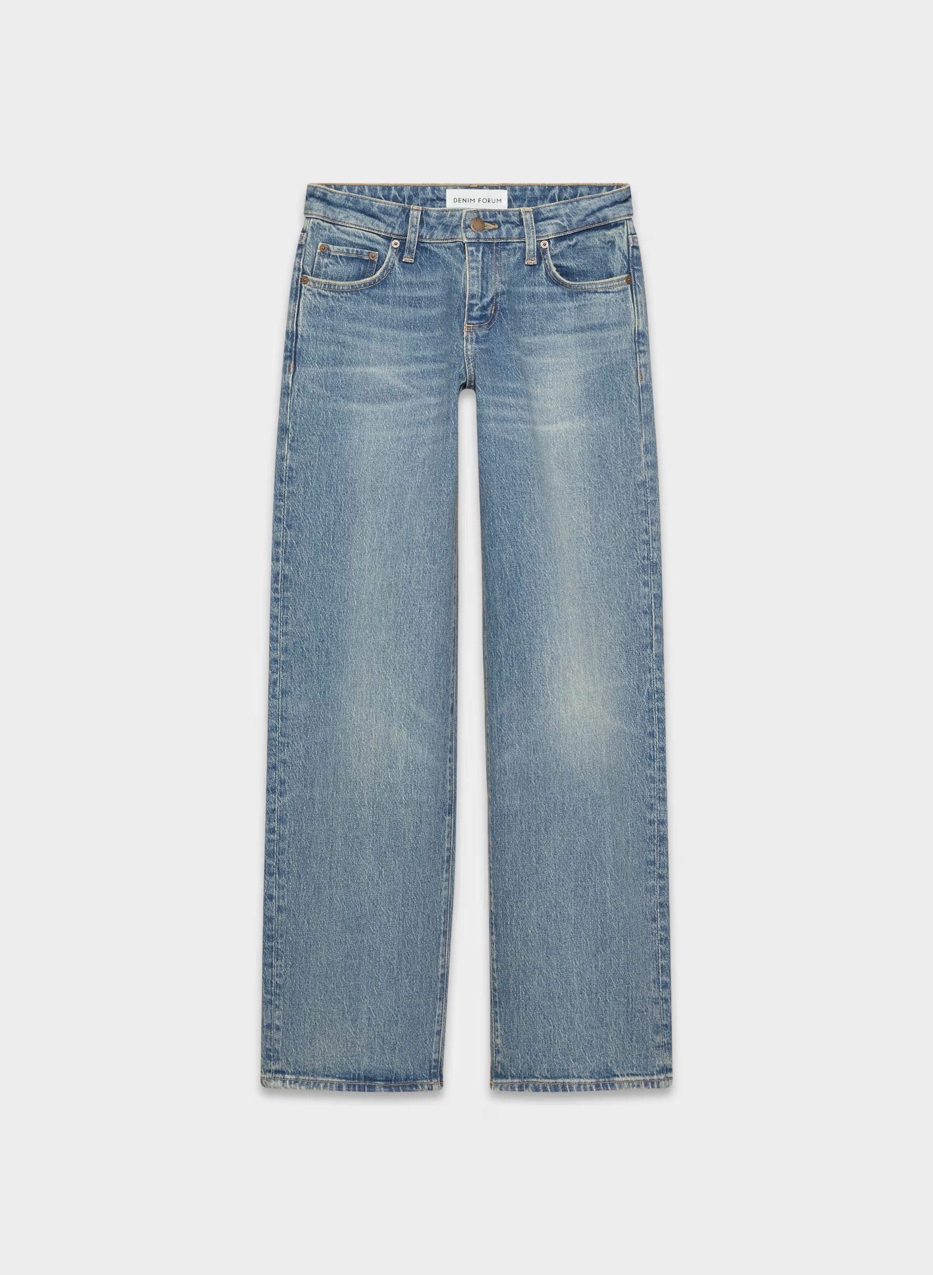 Denim Forum Pam Super Lo-Rise Wide Jean - VINTAGE MEDIUM BLUE
