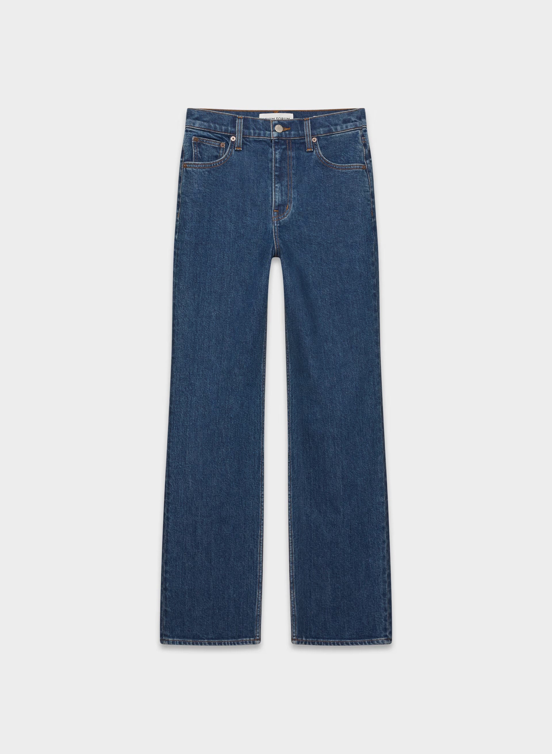 Denim Forum The Arlo Hi-Rise Straight Jean - BLEU IN THE DARK