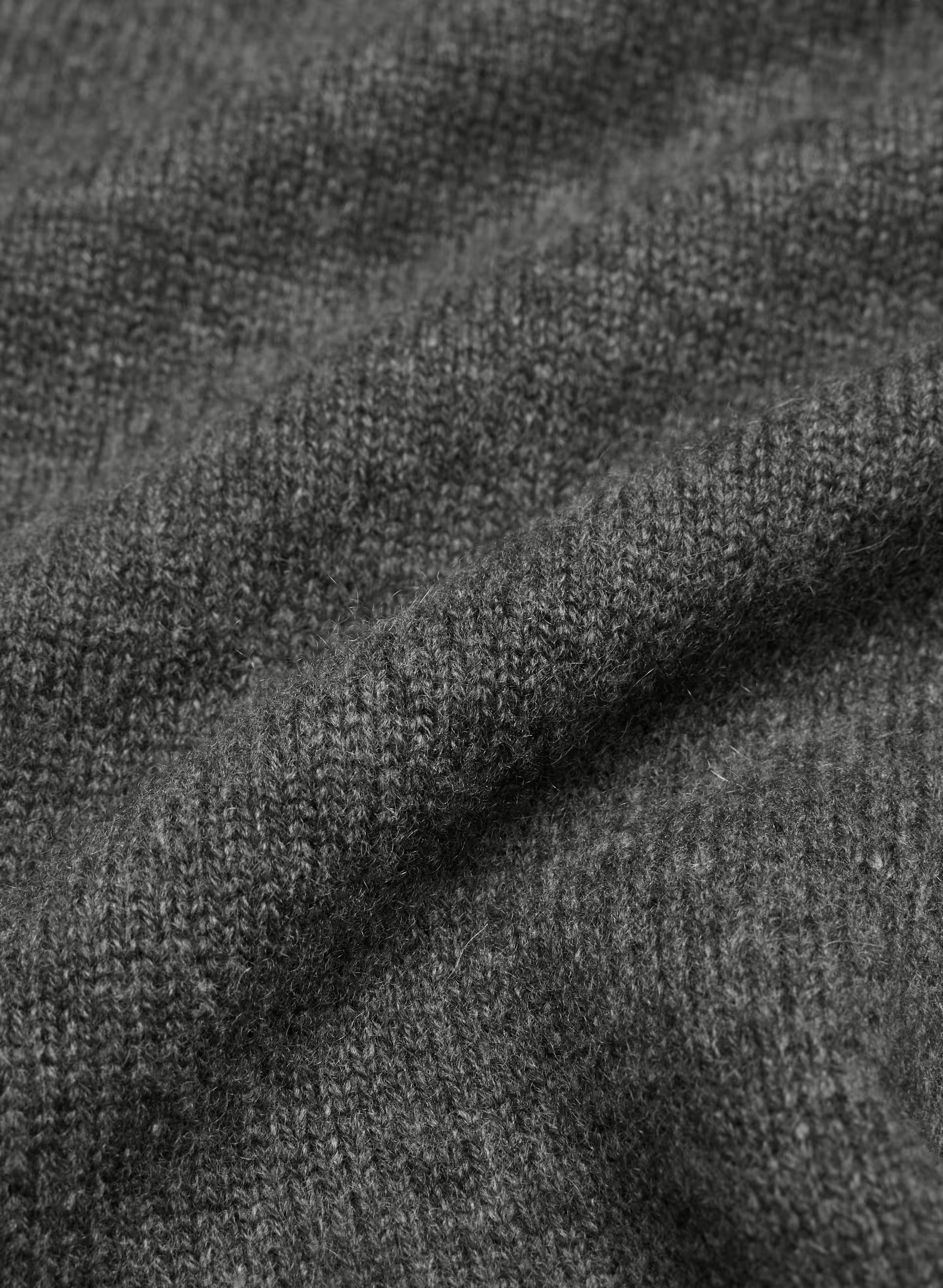 Essential Wool Cashmere Outline Dress - HEATHER CHARCOAL