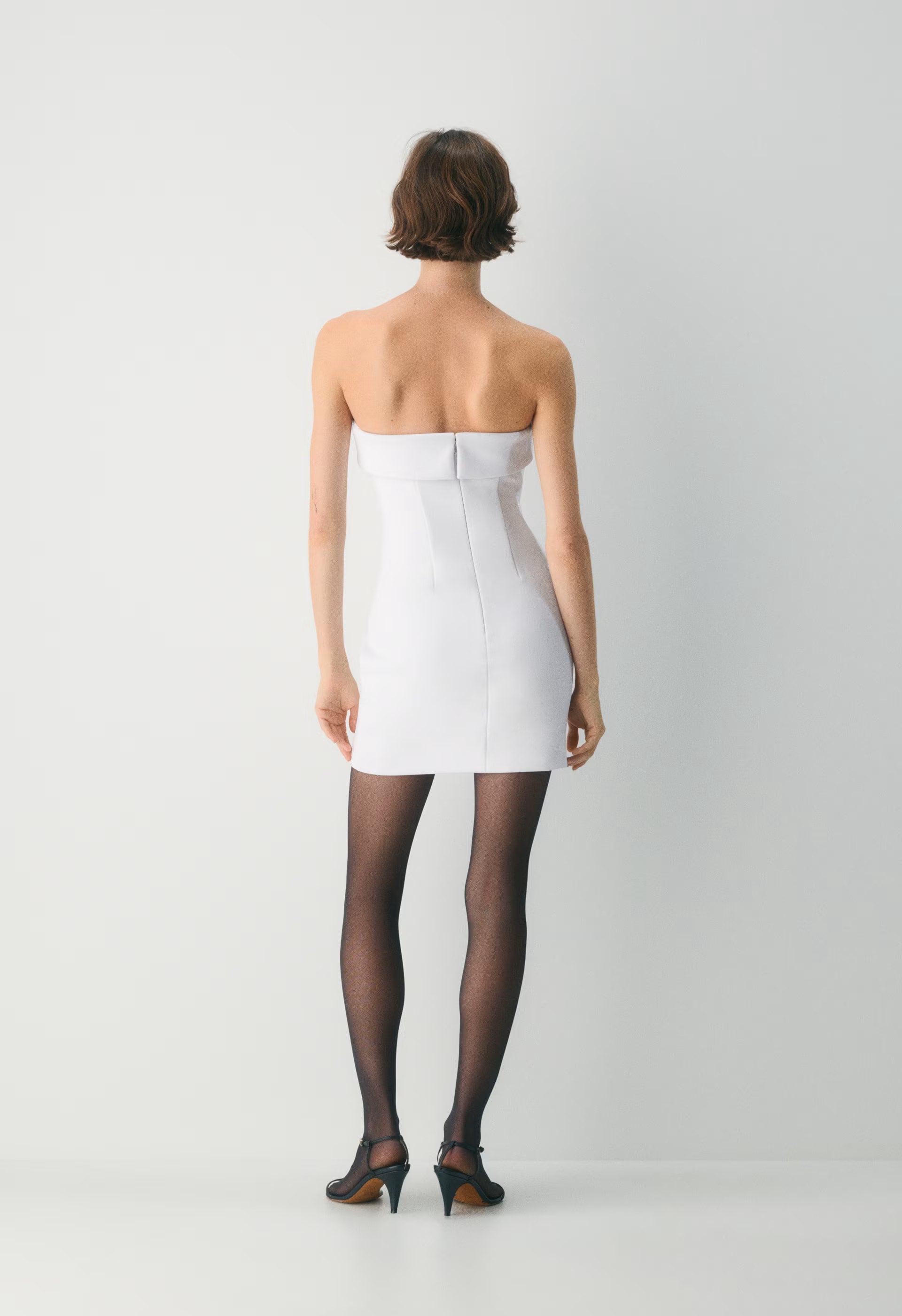 FigureKnit™ Eyecatcher Mini Dress - BRIGHT WHITE