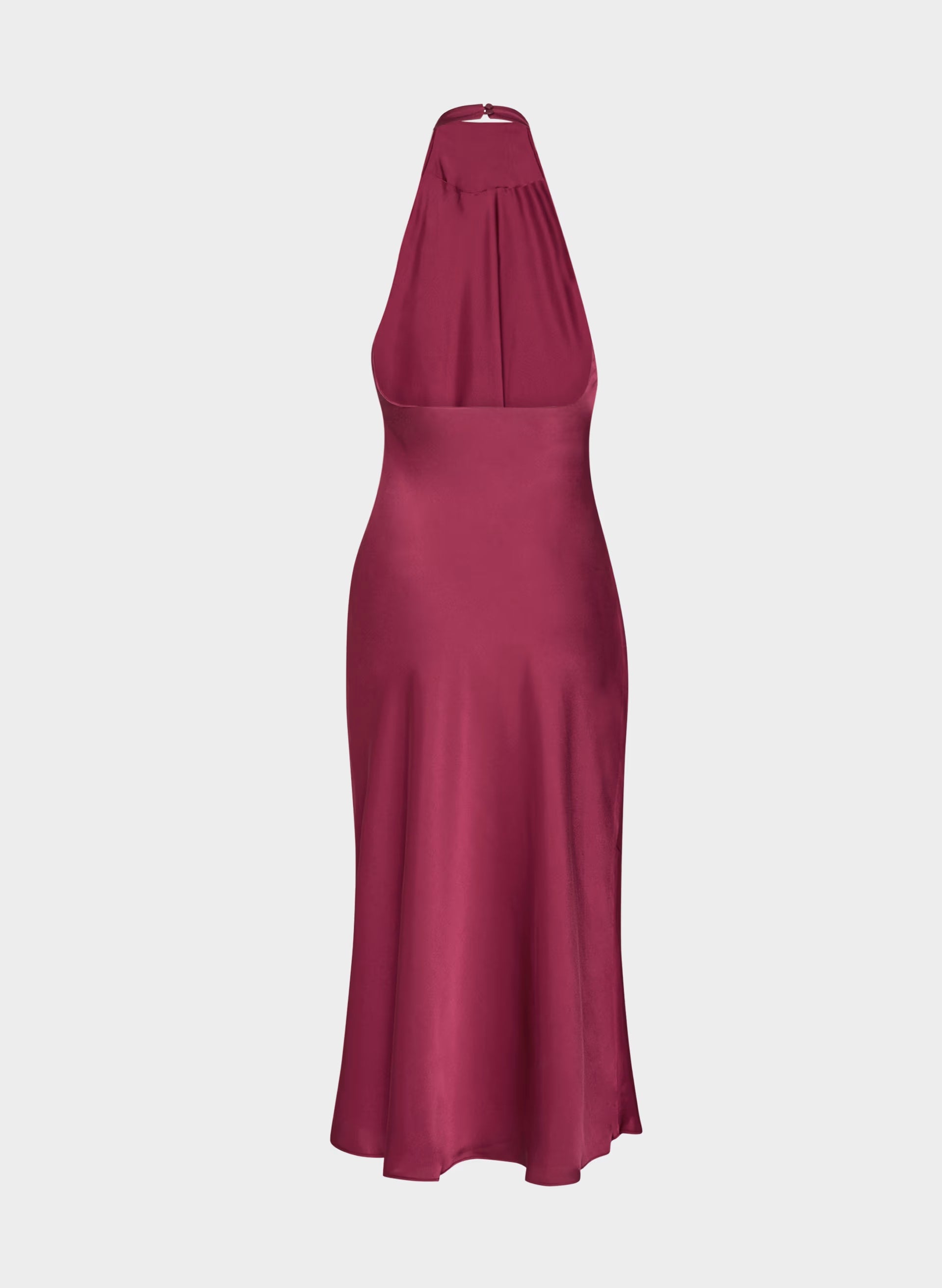 Audience Satin Maxi Halter Dress - JUICY ROSE