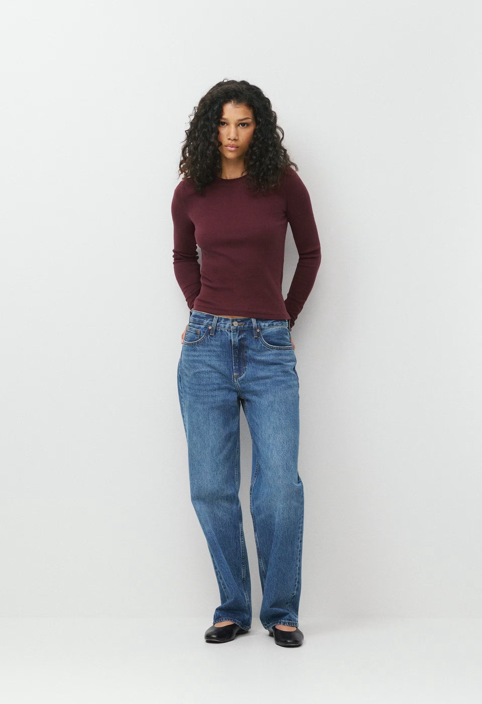 HomeStretch™ Rib Solo Longsleeve - GALA PLUM