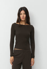 HomeStretch™ Rib Airwave Longsleeve - CACAO NIB BROWN
