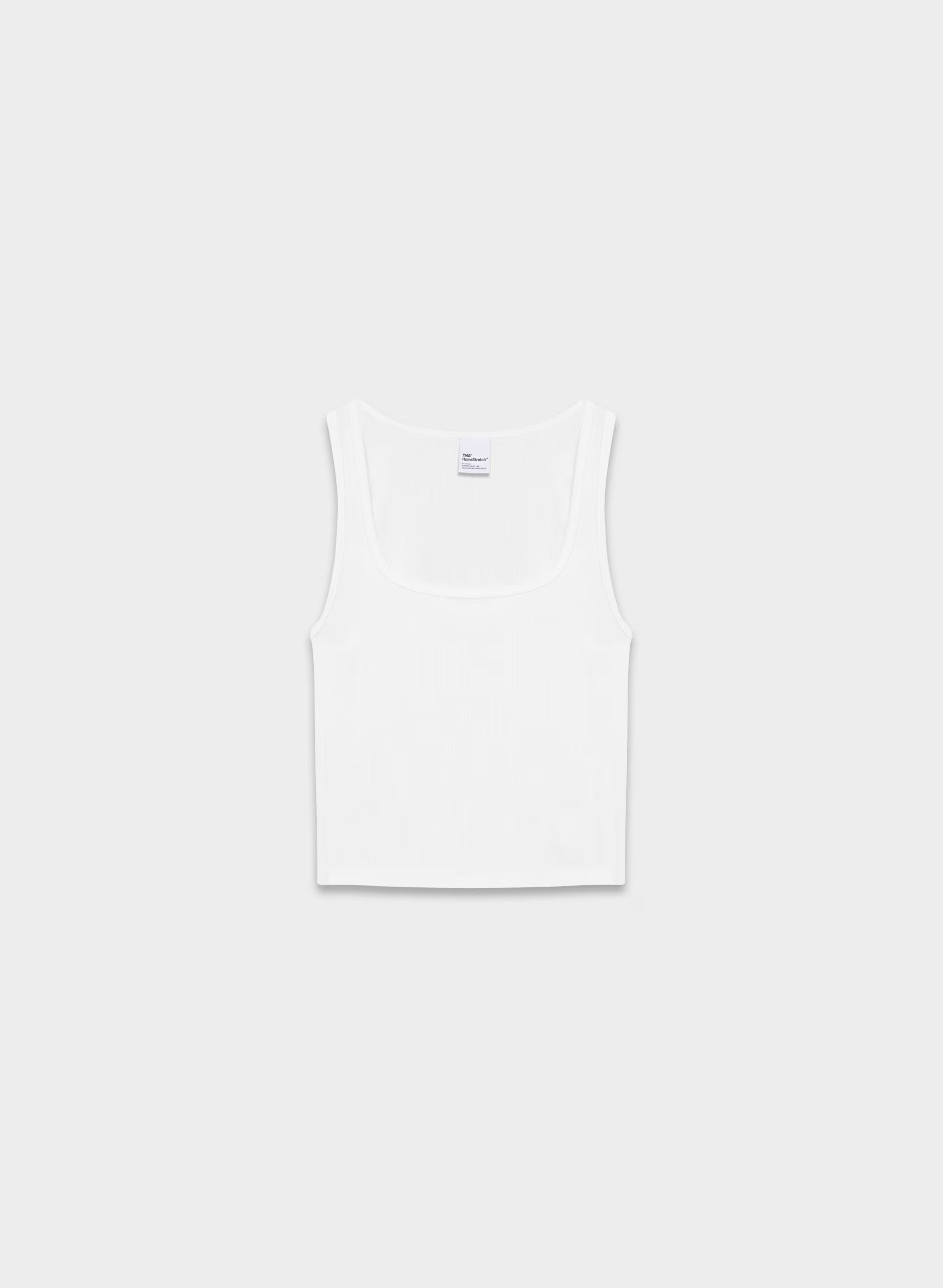 HomeStretch™ Rib Frequency Waist Tank - WHITE